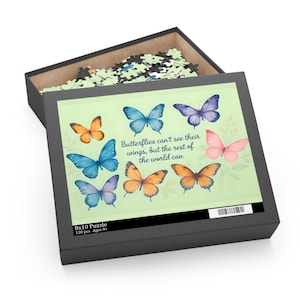 Butterfly Positive Affirmation Puzzle: Kids Jigsaw Emotional Learning Toy for Children Interactive Game