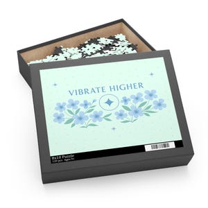 Positive Affirmation Puzzle: Floral Jigsaw, Interactive Family Play, Inspirational Gift, Motivation Education, Empowerment, Sensory Comfort