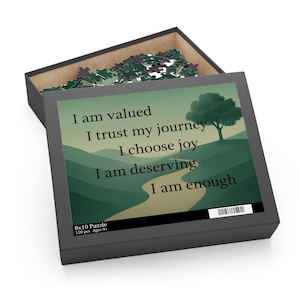 Positive Affirmation Puzzle: Kids Jigsaw, Interactive Family Play, Inspirational Gift, Motivation Education, Empowerment, Sensory Comfort