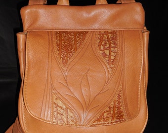 Leather crossbody, convertable , backpack, messenger bag