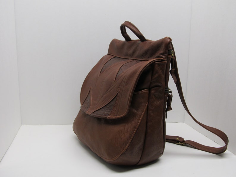 Leather Backpack Bag That Converts to Shoulder Bag Crossbody - Etsy