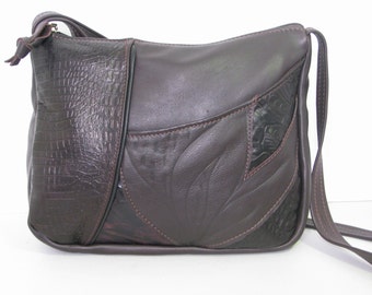 Dark brown shoulder bag, cross-body bag, chocolate brown leather  bag, womens bag, purse, handbag