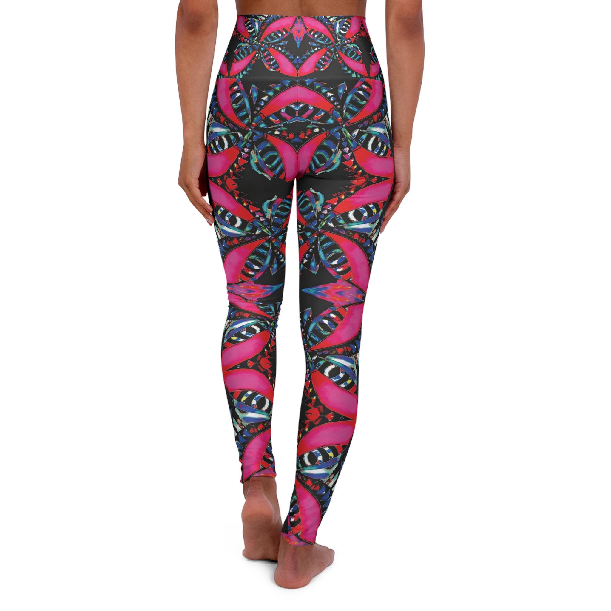 Pink on Black - Yoga Pants