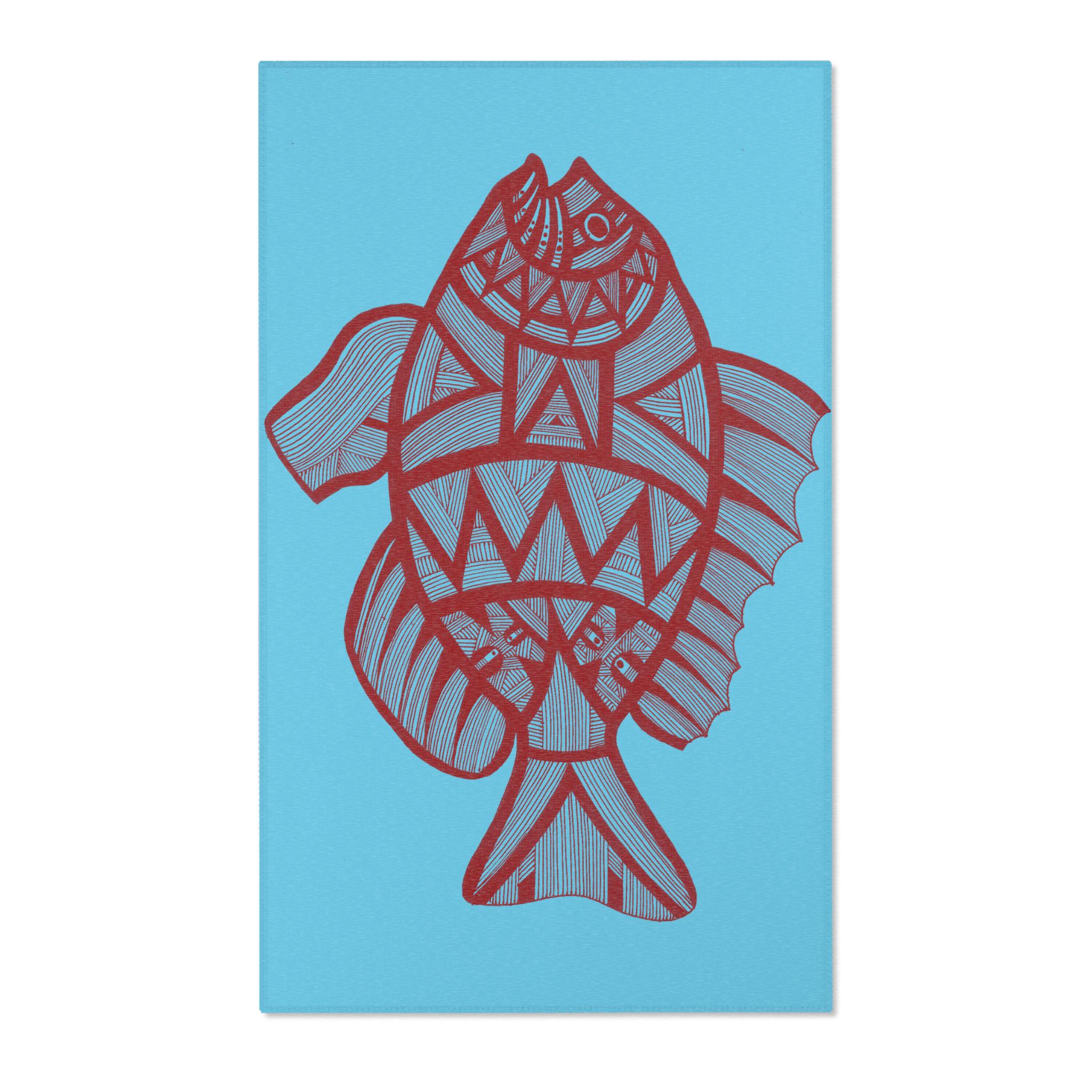 Red Fish 5 - Area Rug