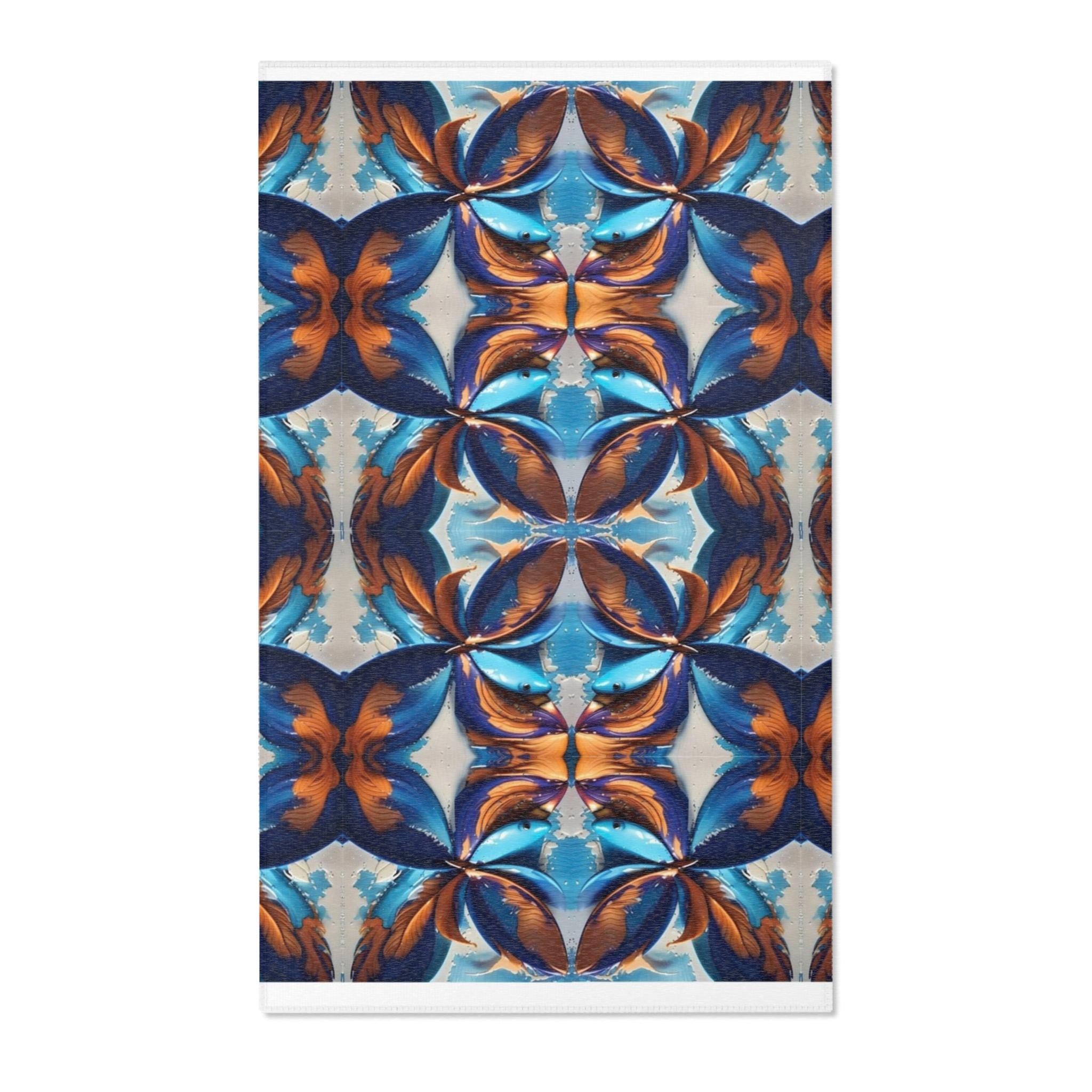 Blue Fan Quad - Area Rug