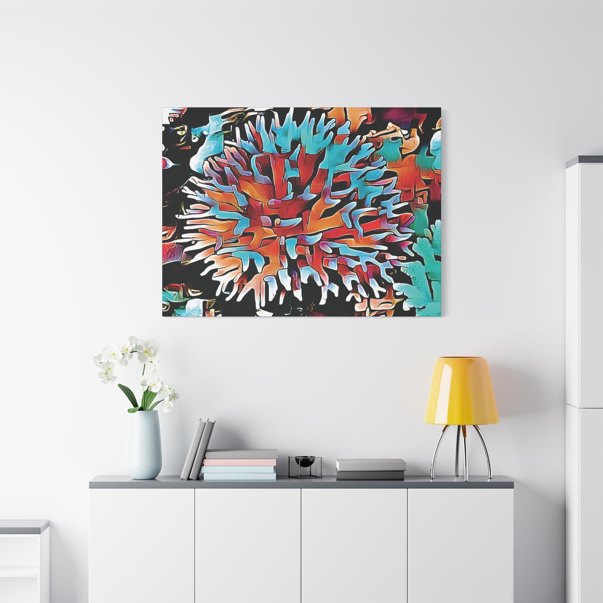 Aqua Spike - Canvas Wall Art