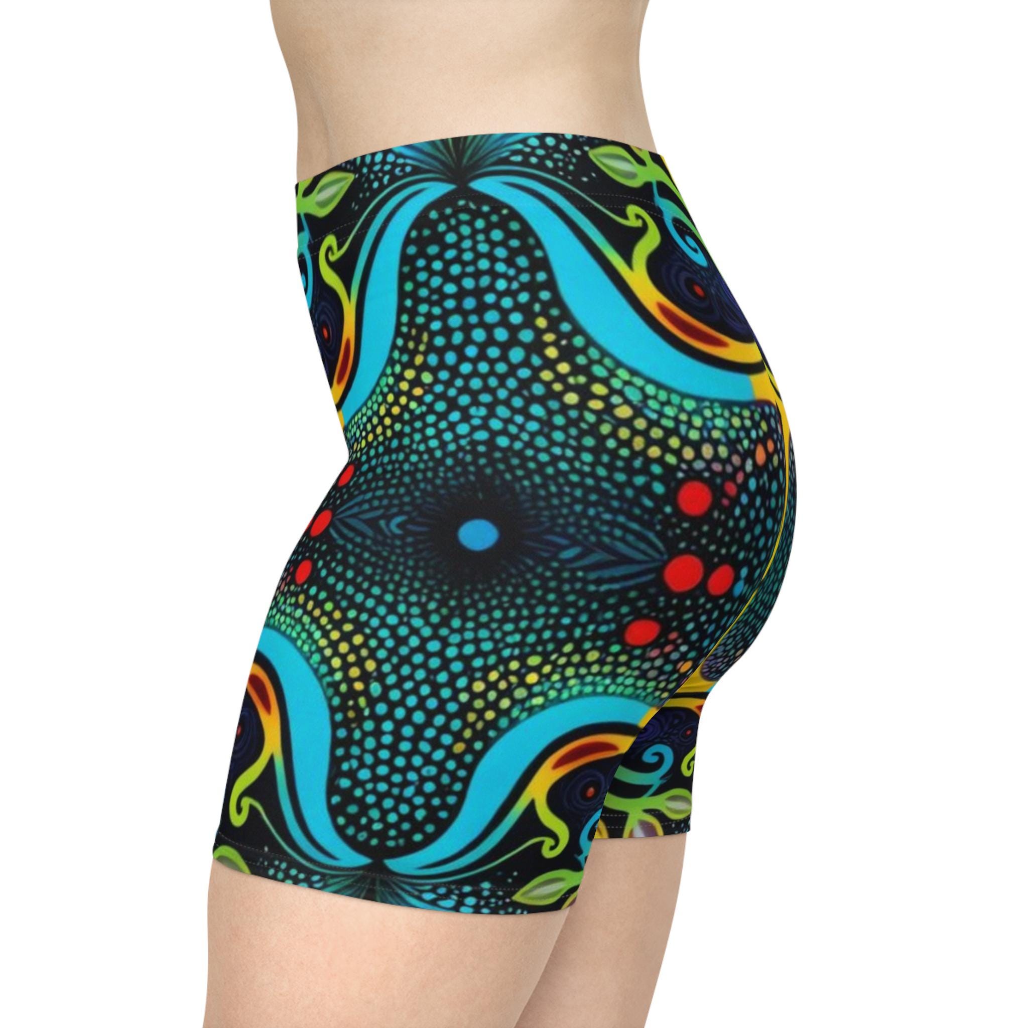 Psychedelic Abo - Womens Biker Shorts