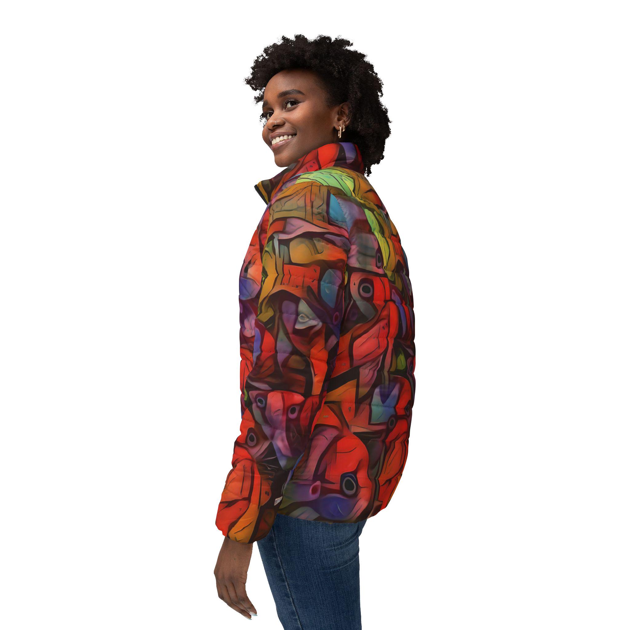 Square Backs Left - Womens Puffer Jacket