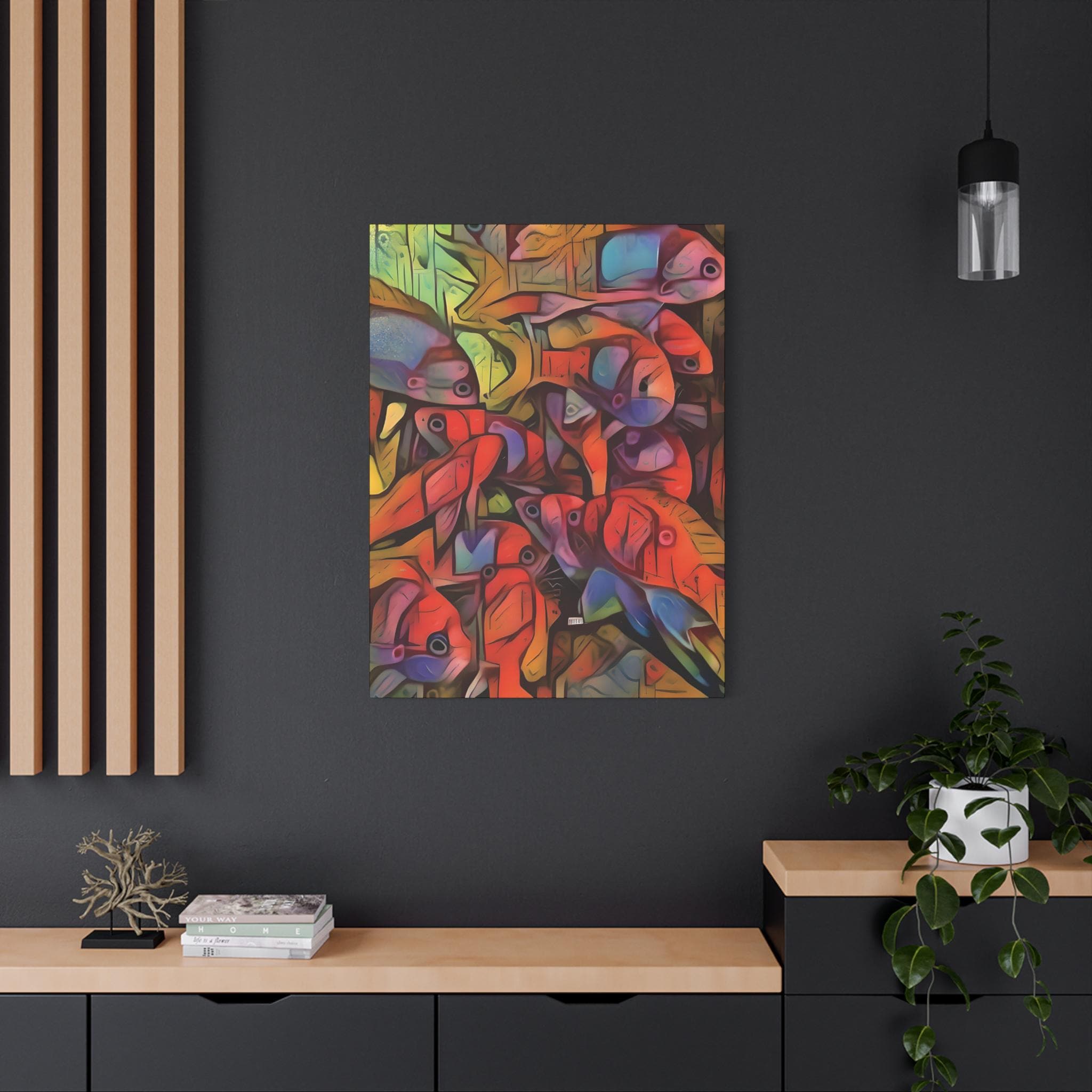 Square Backs Left - Canvas Wall Art