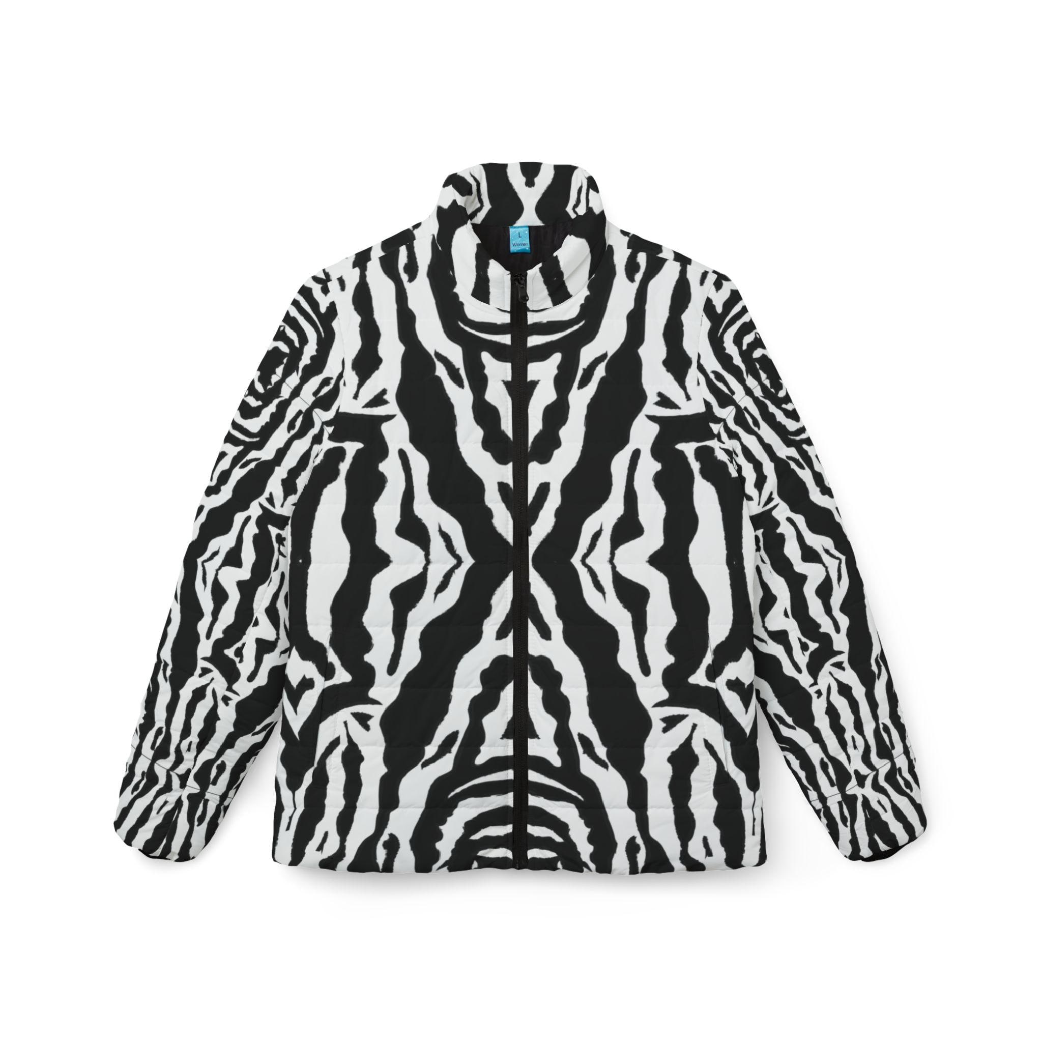 Zebra Confusion - Womens Puffer Jacket