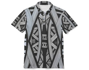 Monochromes geometrisches Webpolo