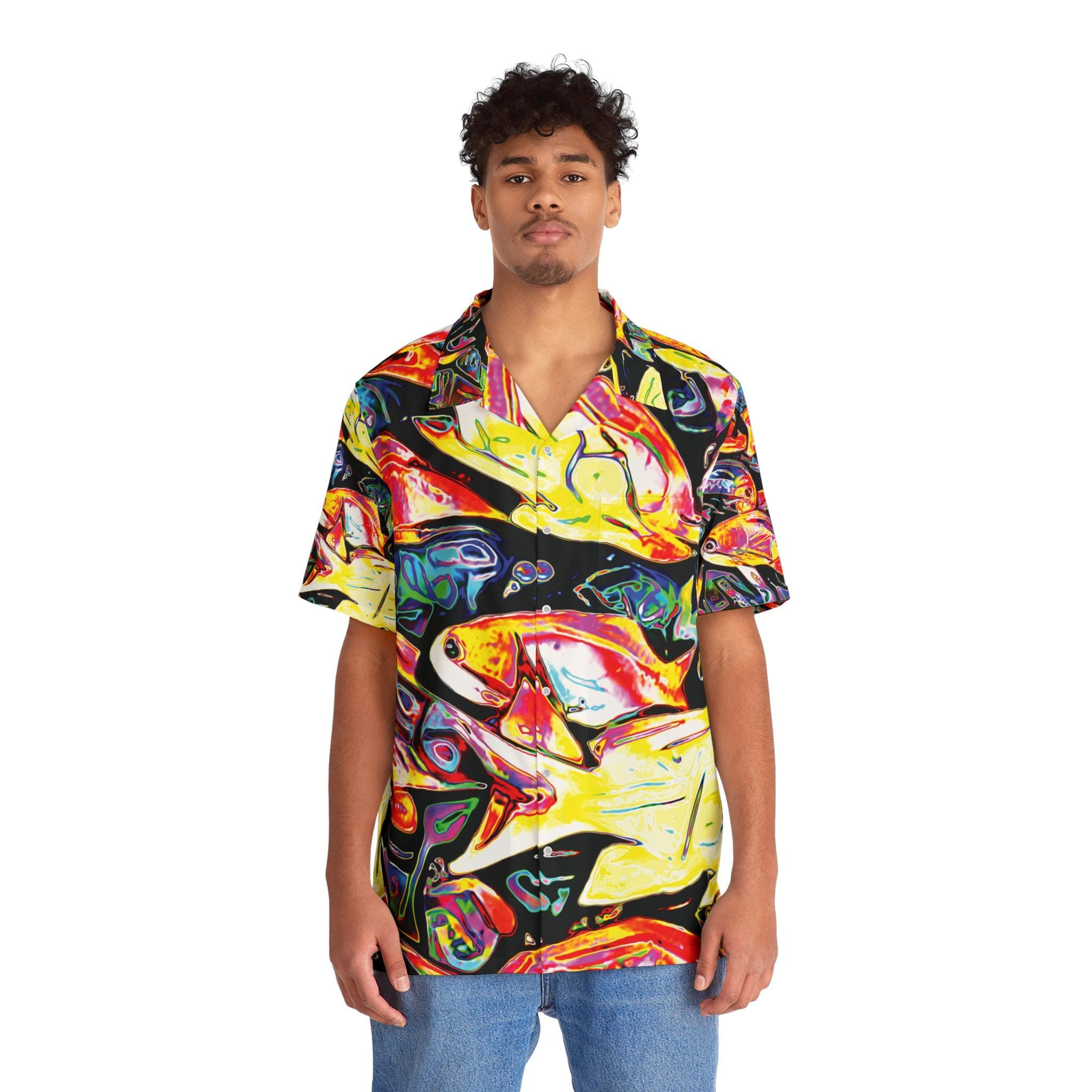 Fish School Hawaiian Shirt - All-Over Print