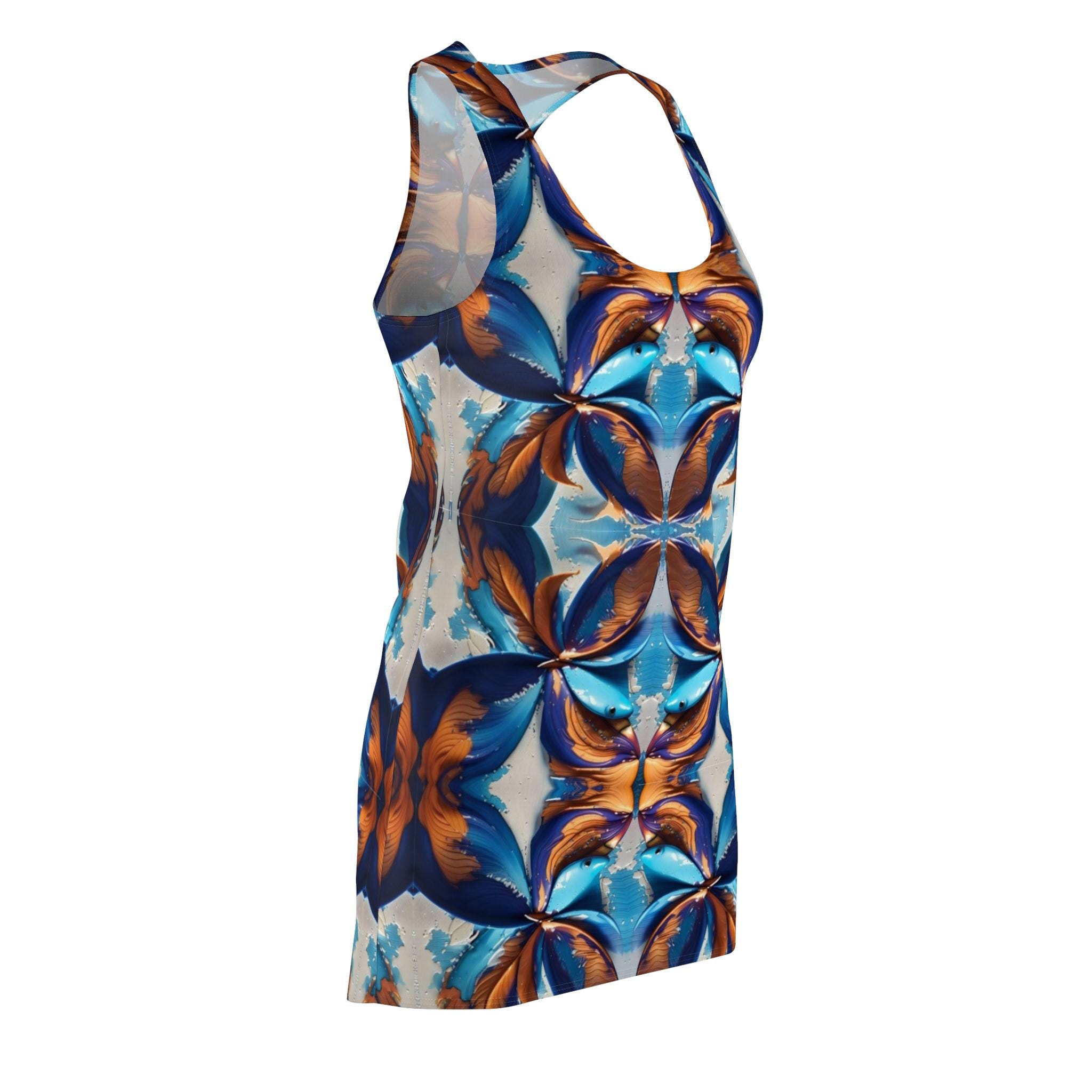 Blue Fan Quad - Racerback Dress