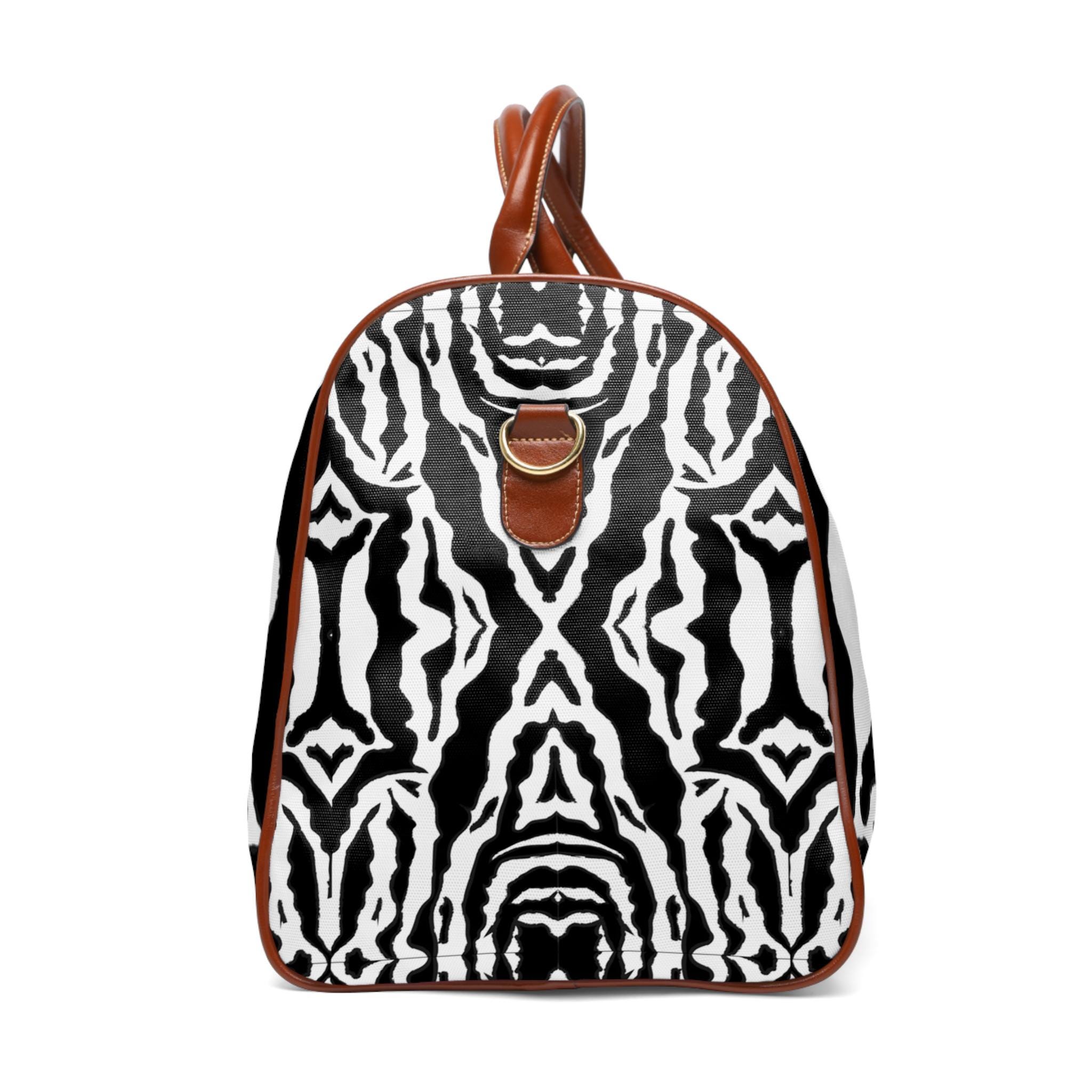 Unique Zebra Stripe Waterproof Travel Bag | Bold Animal Print