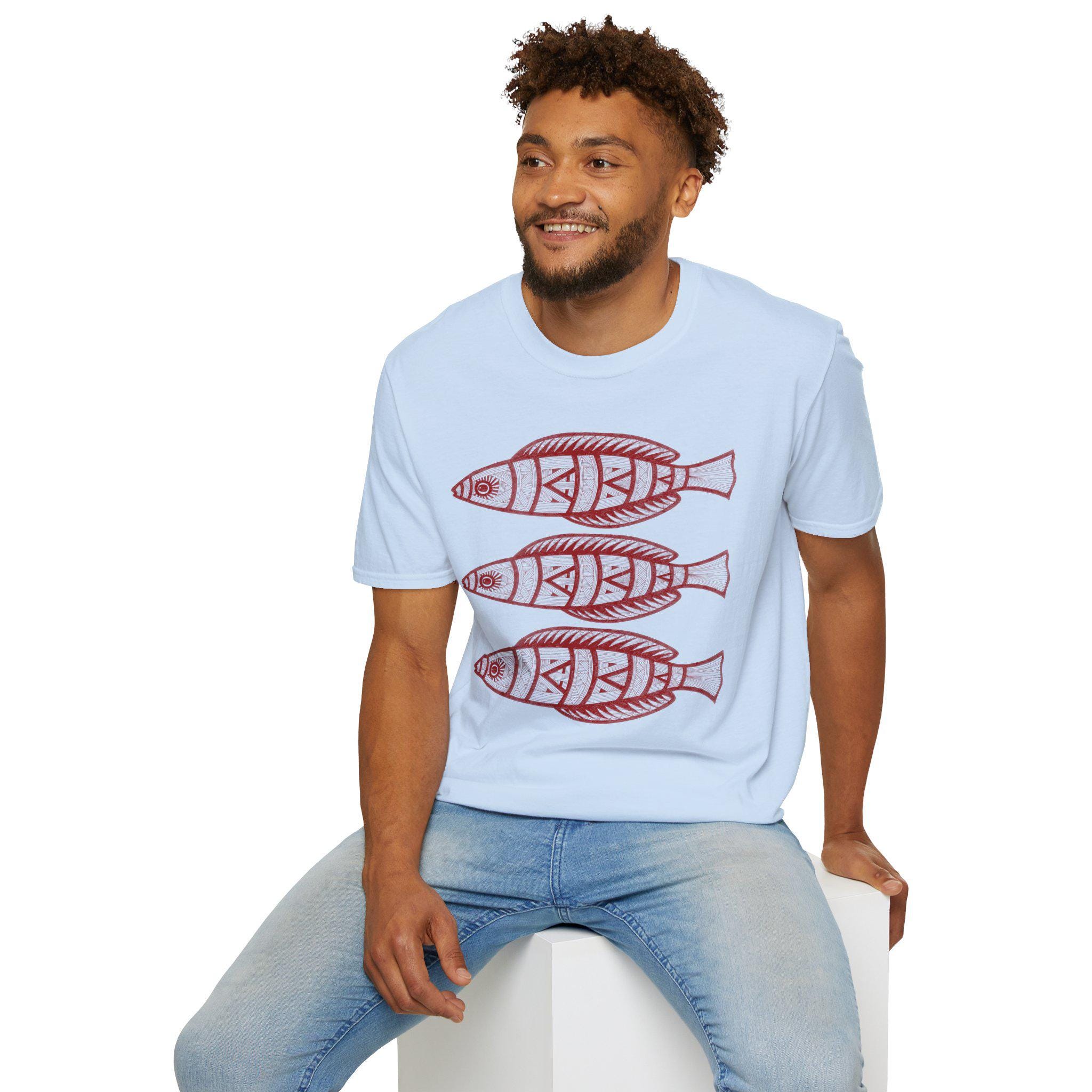 Tribal Fish Trio T-Shirt | Nautical Fisherman Design