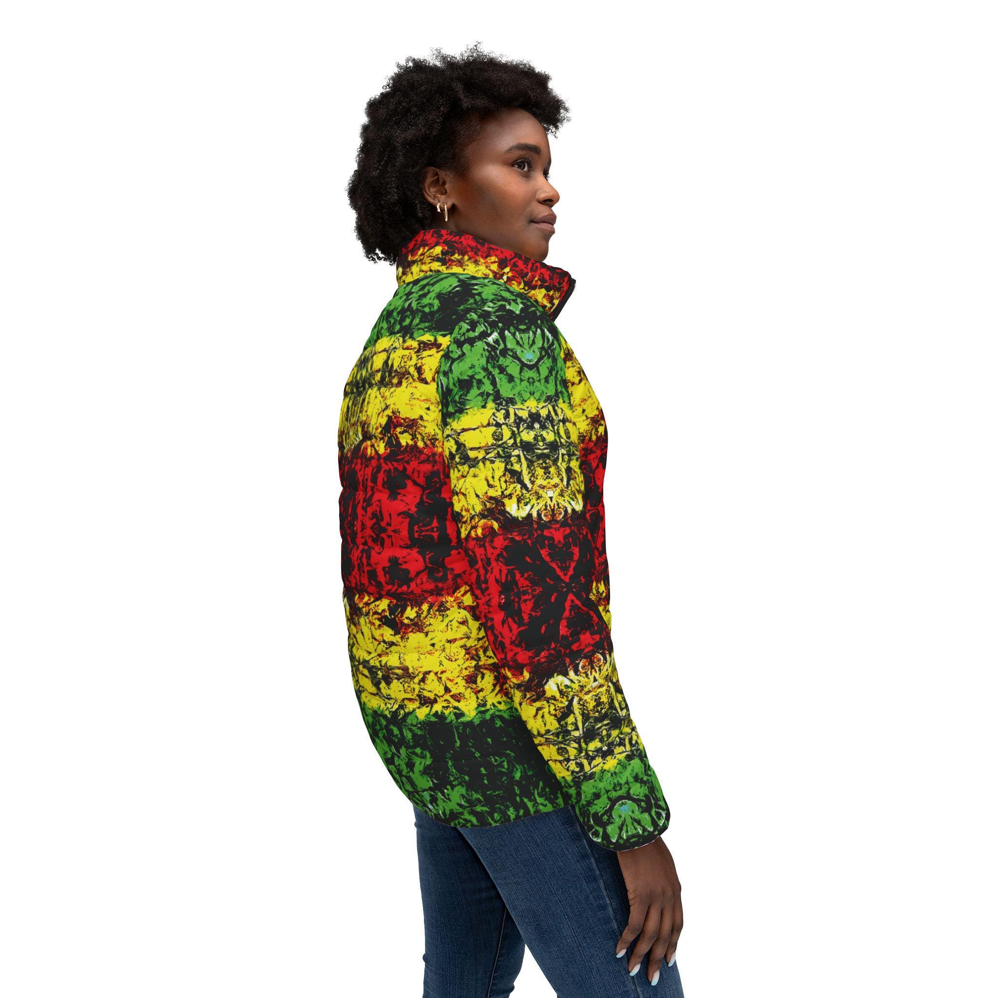 Reggae Stripe - Womens Puffer Jacket