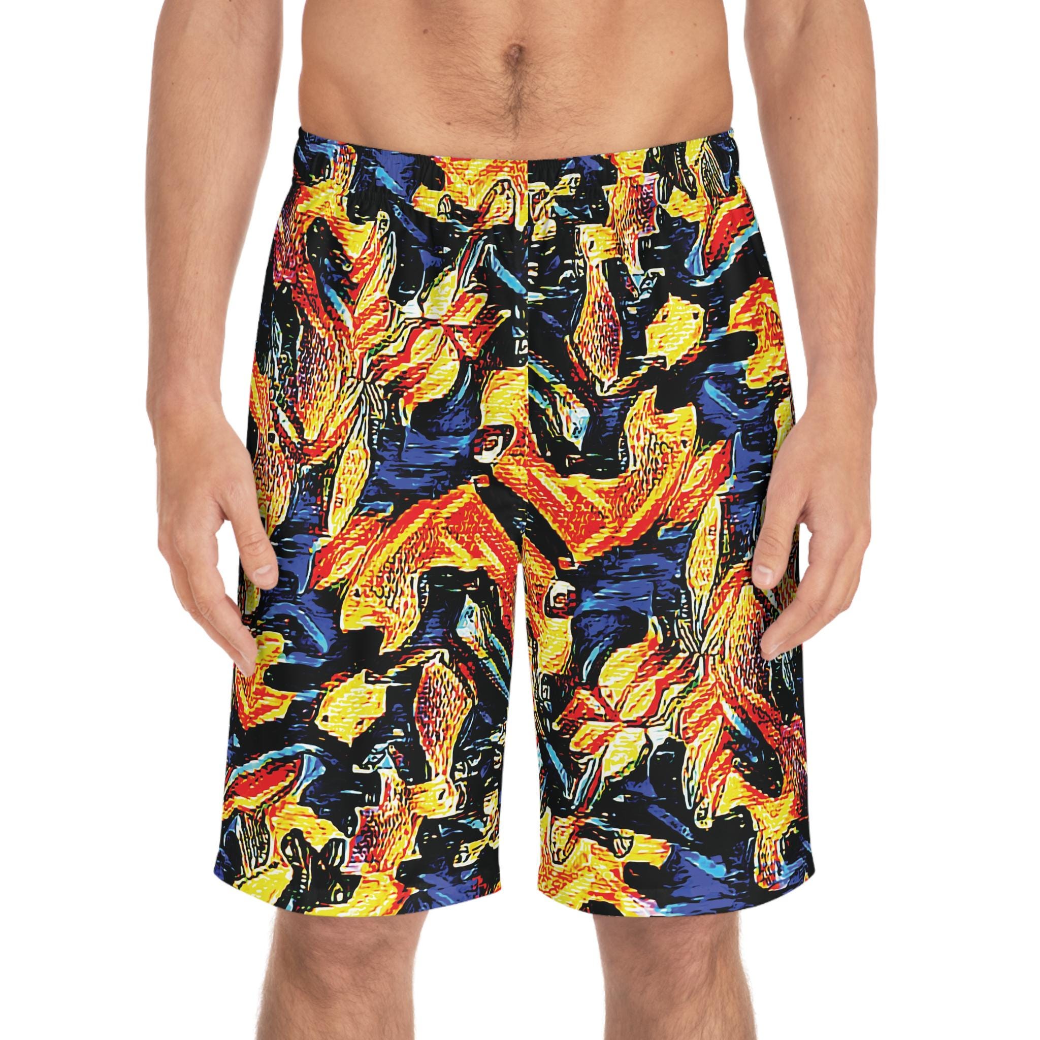 Gold on Blue - Board Shorts