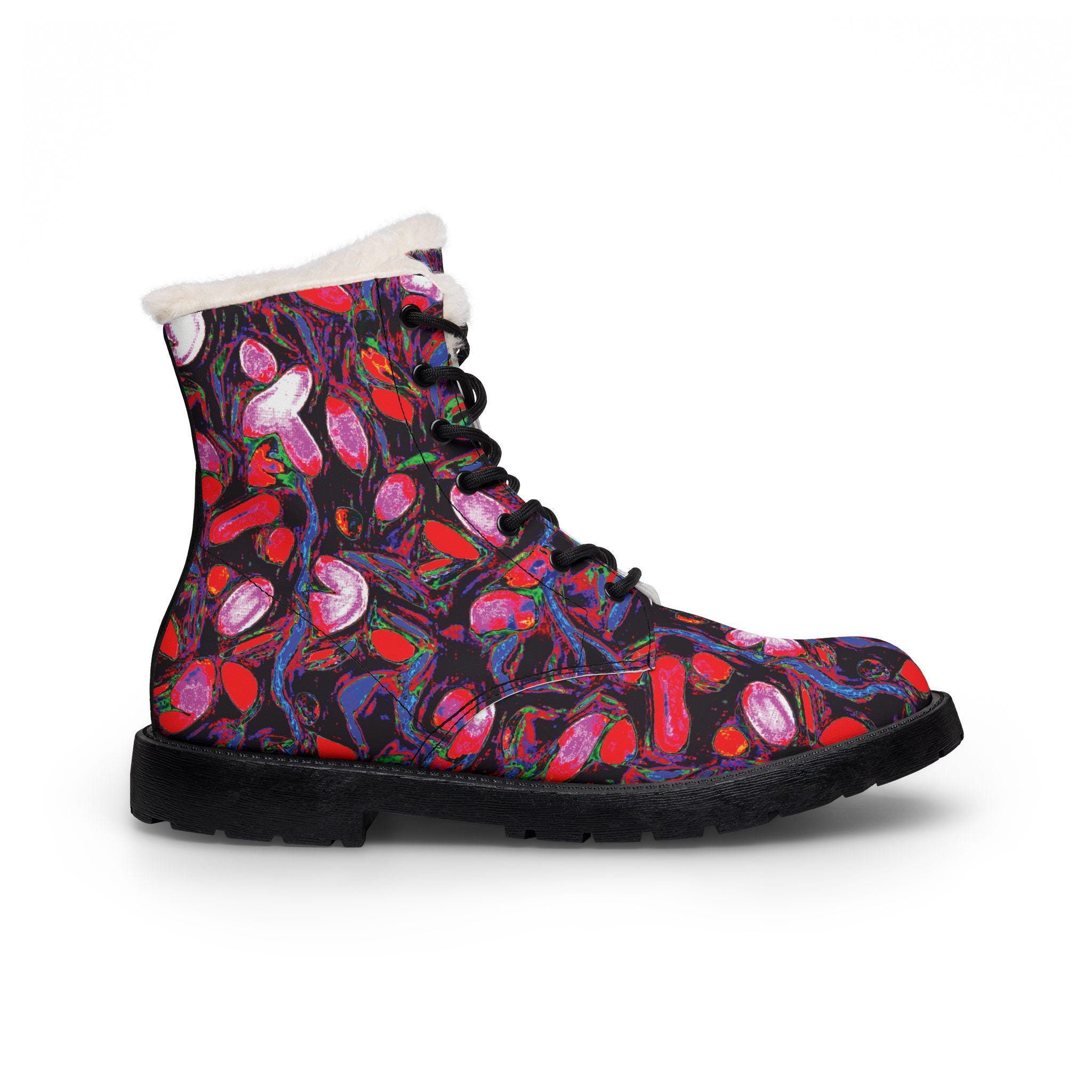 Red Blush - Womens Fur and Leather Boots
