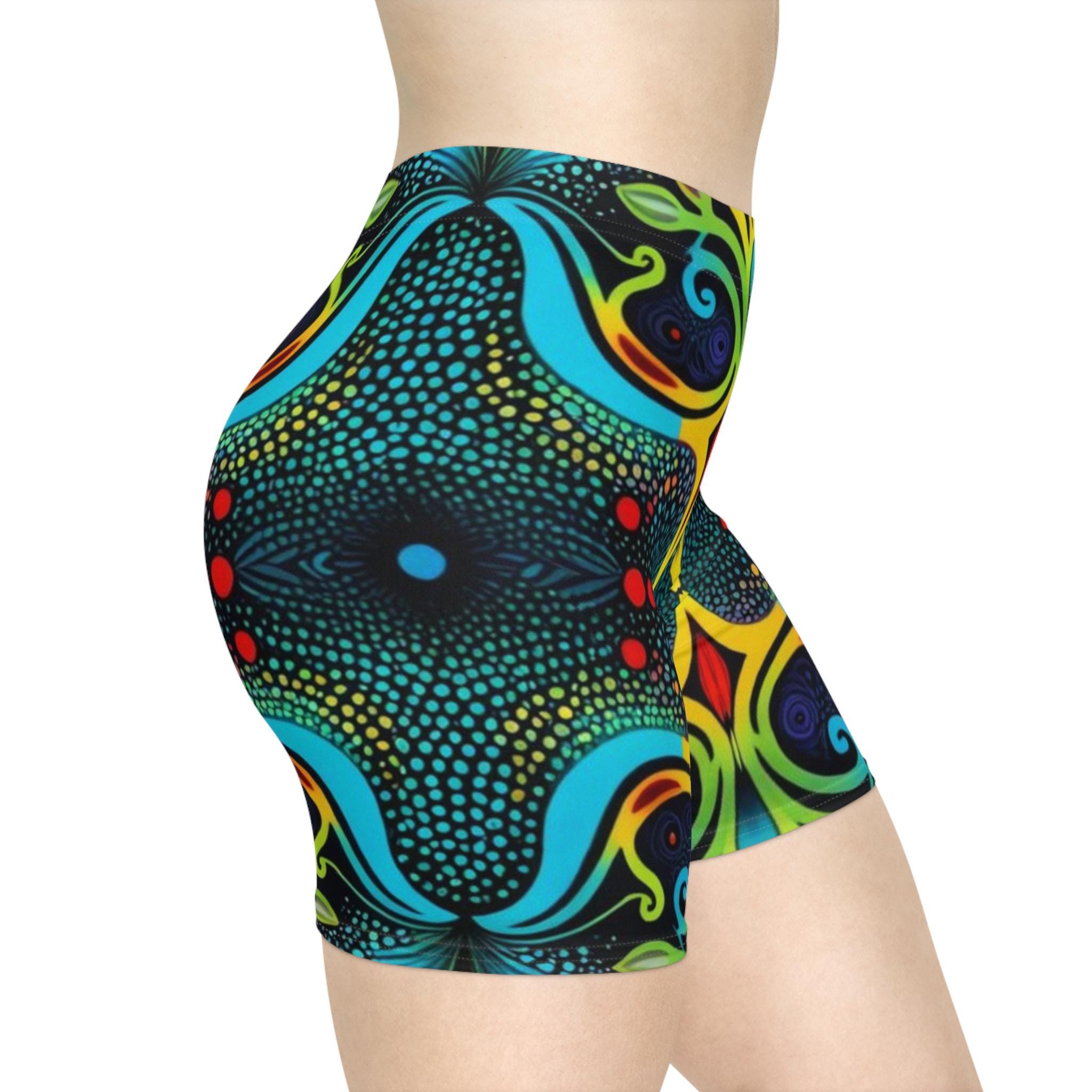 Psychedelic Abo - Womens Biker Shorts