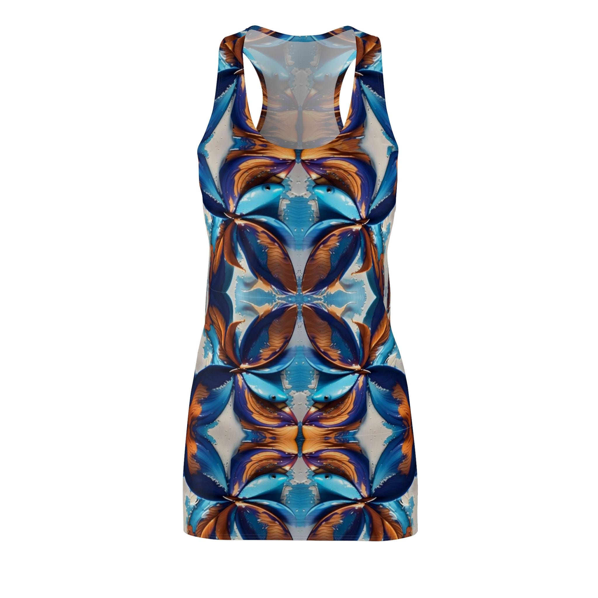Blue Fan Quad - Racerback Dress
