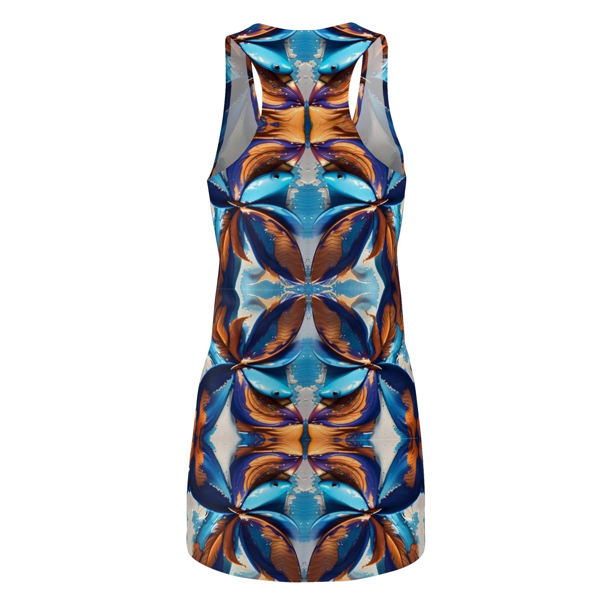 Blue Fan Quad - Racerback Dress