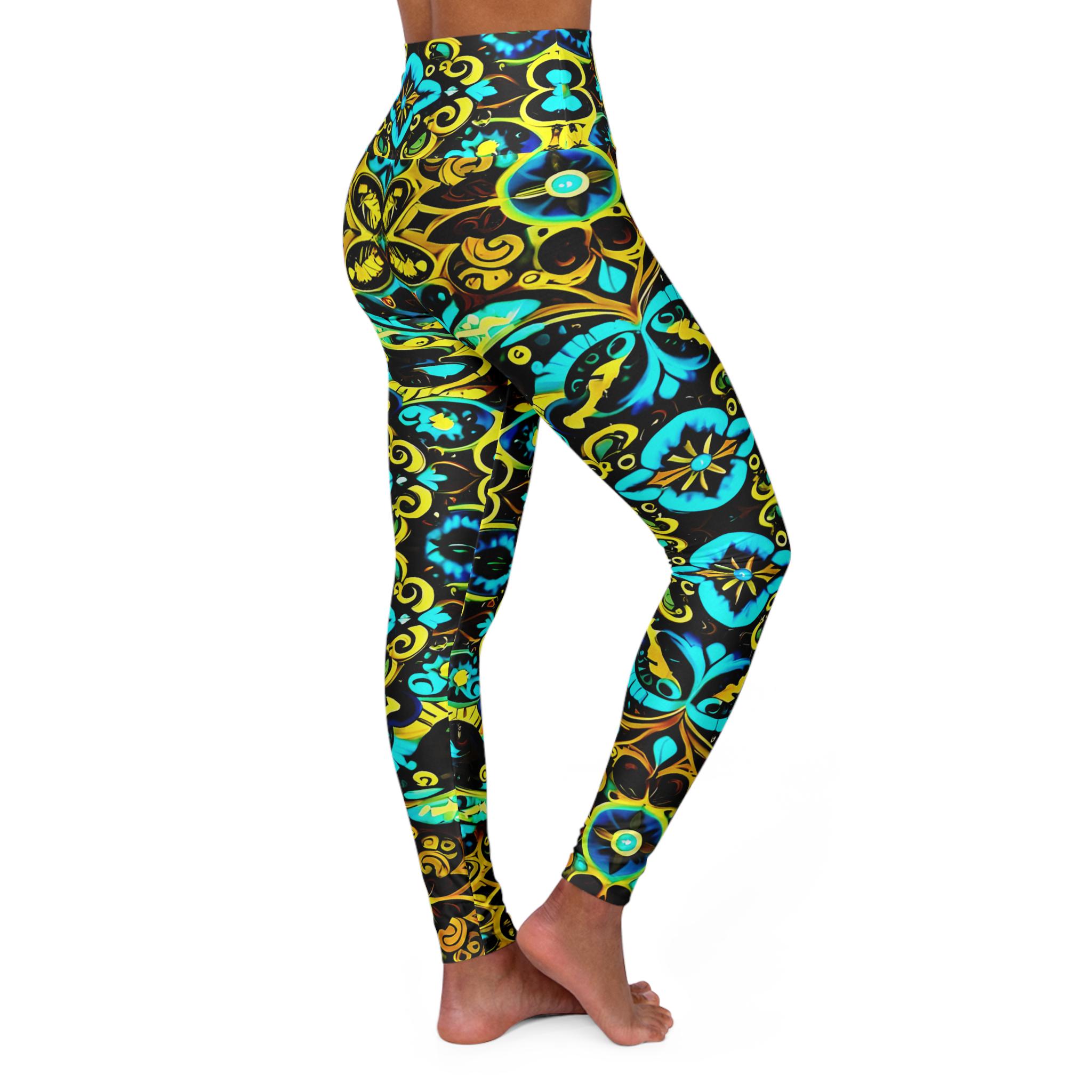 Blue Lace - Yoga Pants