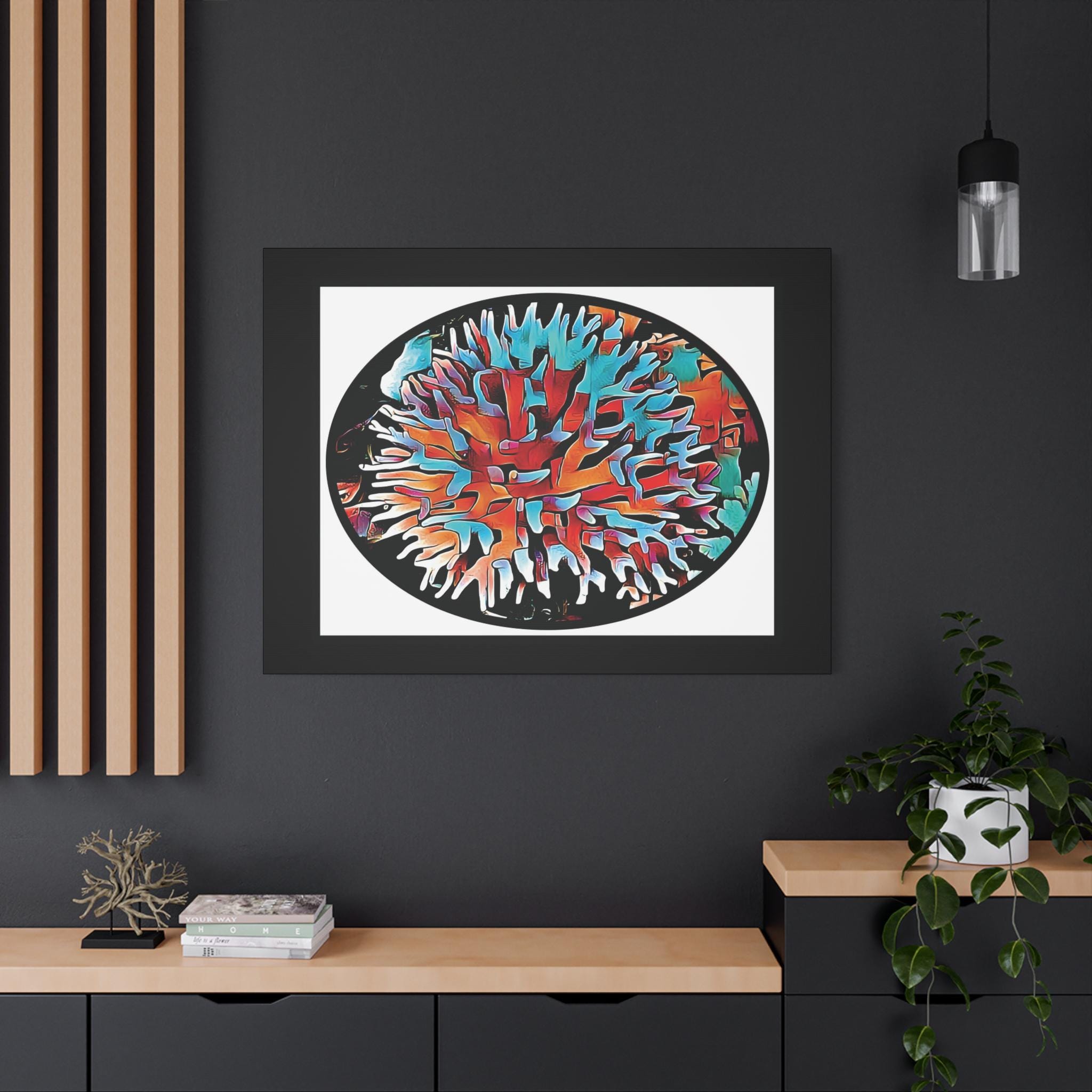 Coral View Egg - Canvas Wall Art