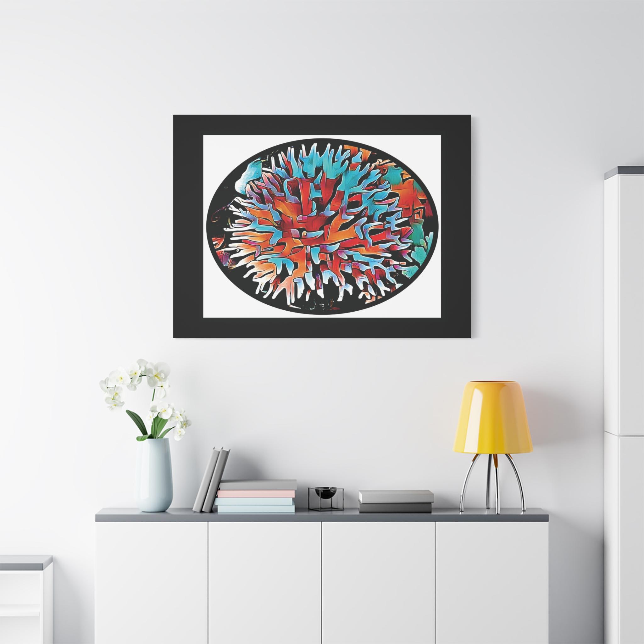 Coral View Egg - Canvas Wall Art