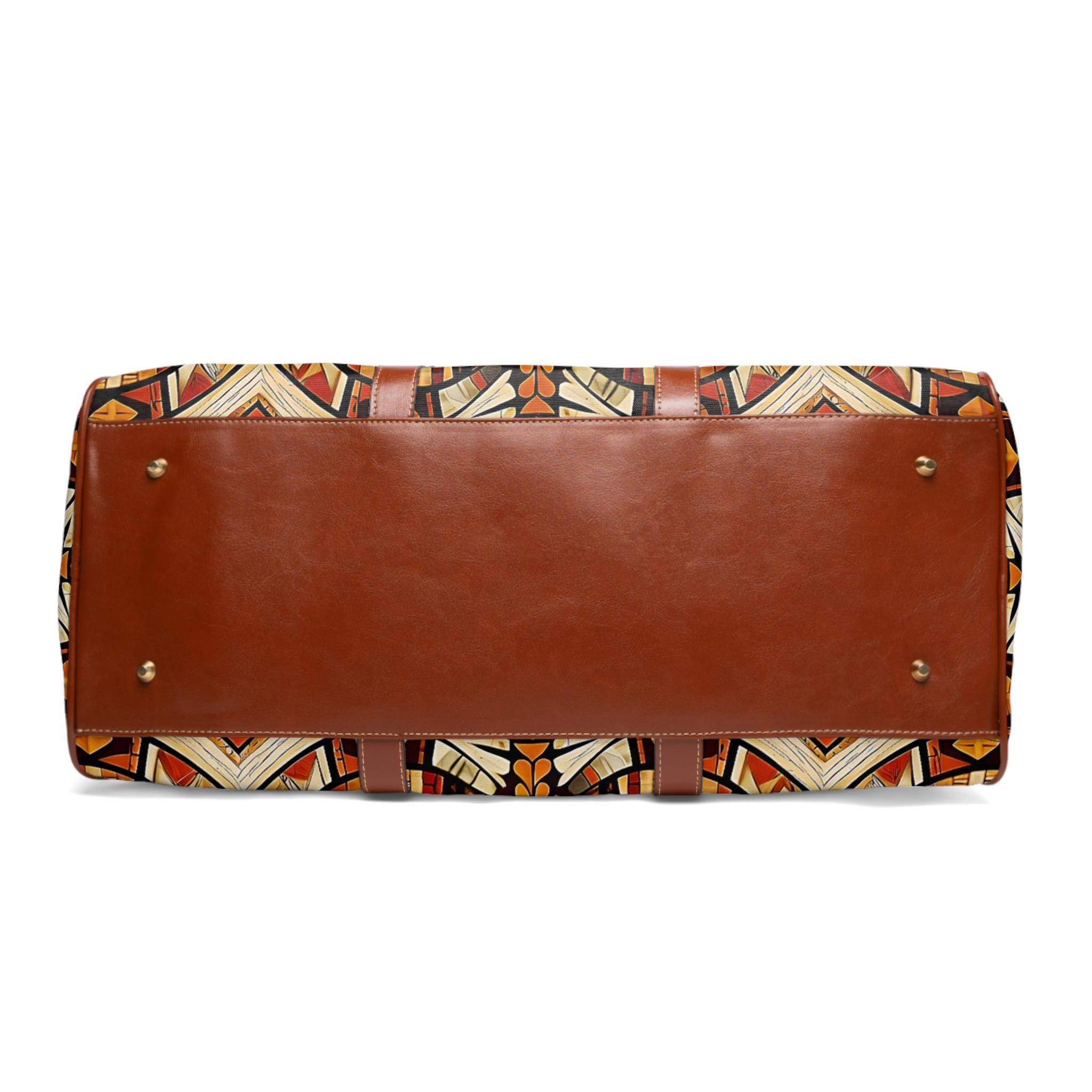 Polynesian Tapa Pattern Waterproof Travel Bag | Tribal Tapa Design