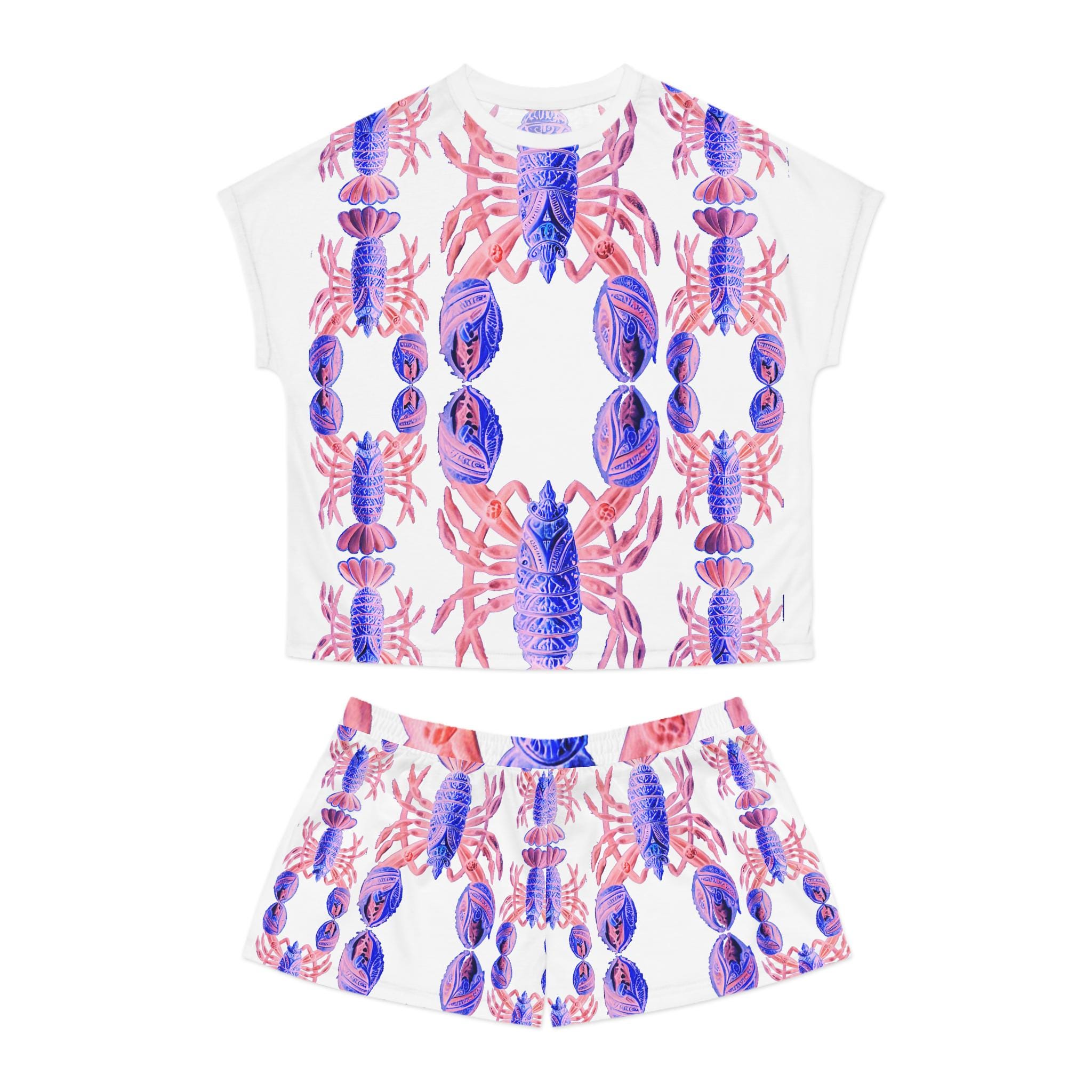 Lobster Party Blue A - Womens Pajamas