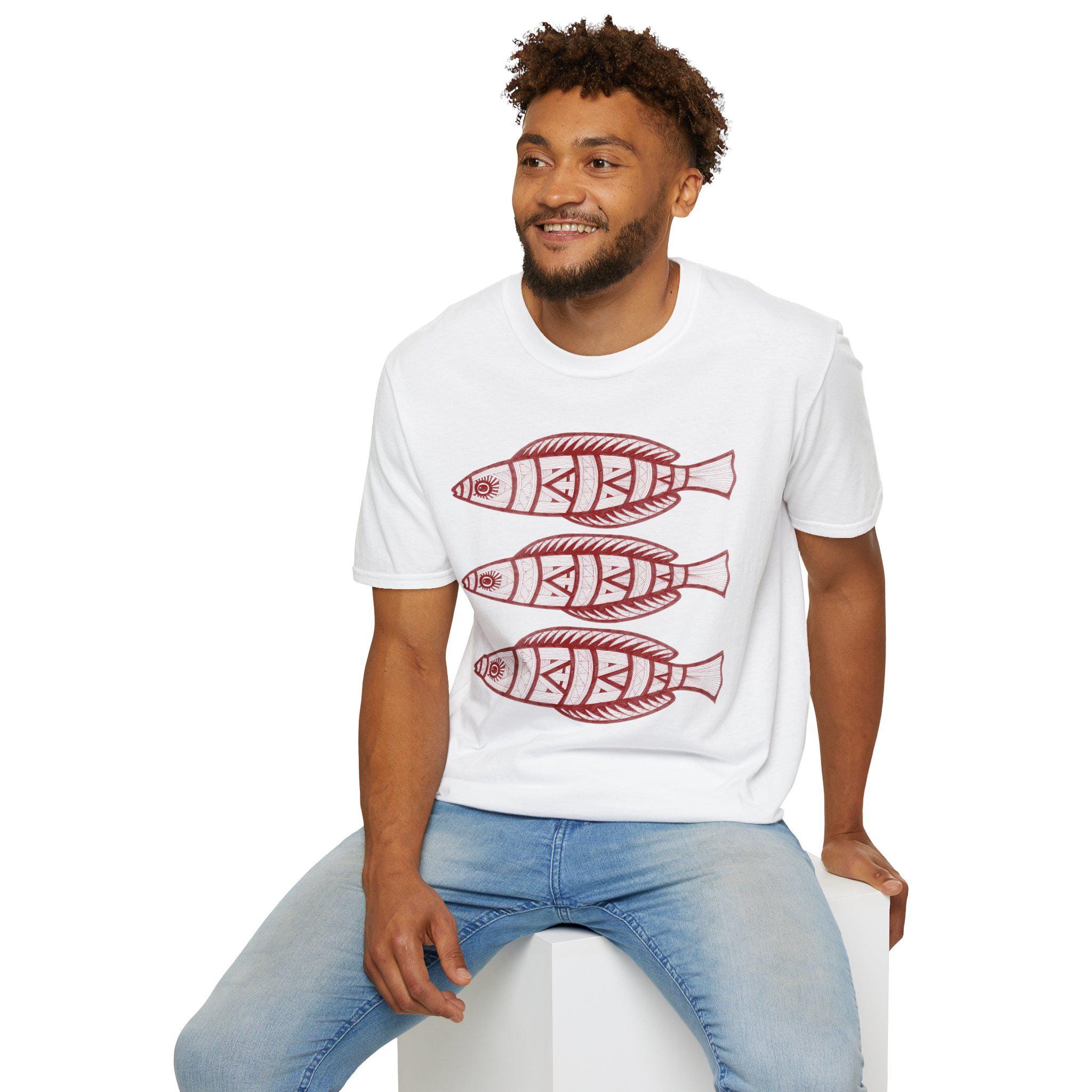 Tribal Fish Trio T-Shirt | Nautical Fisherman Design
