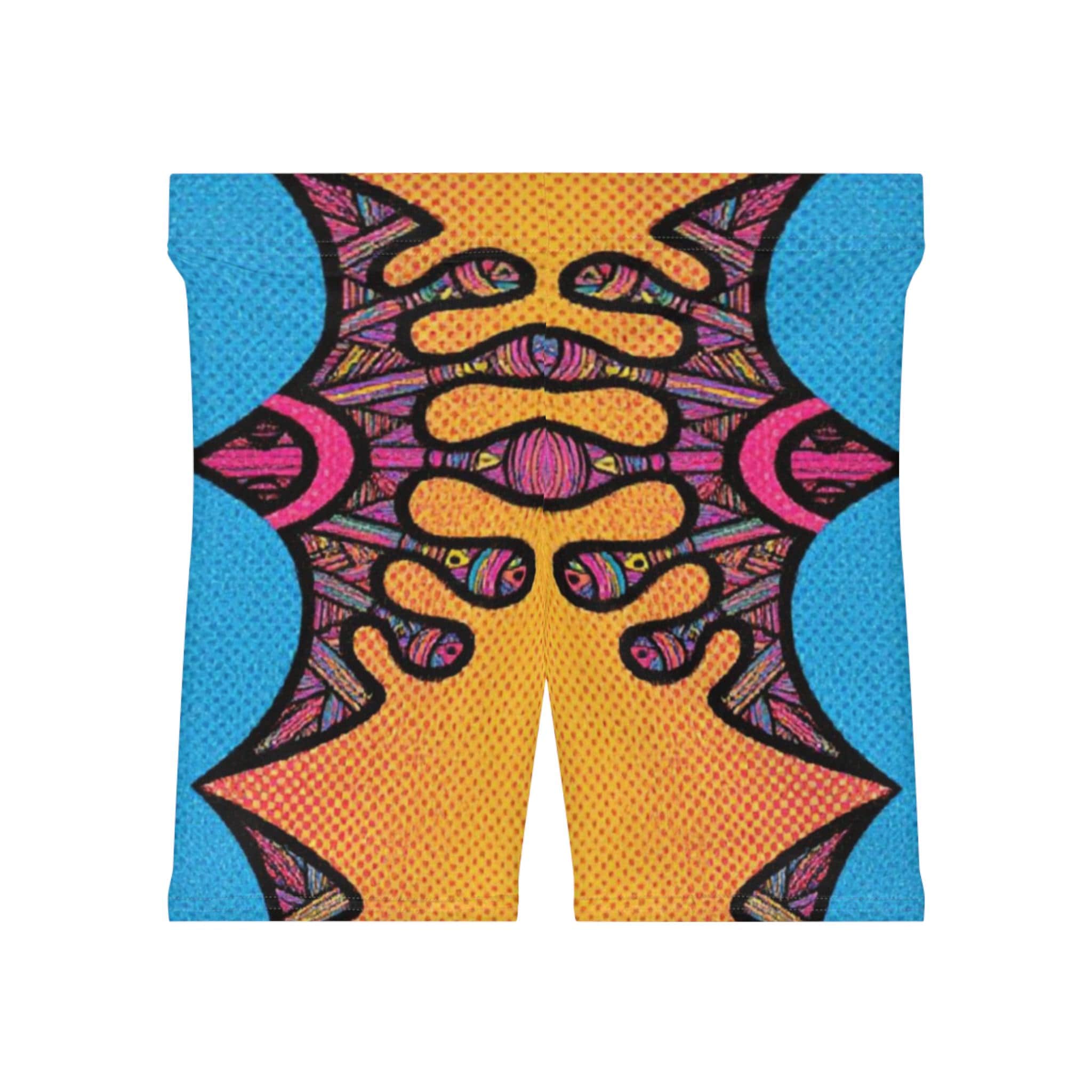Abstract Urchin Color - Womens Biker Shorts