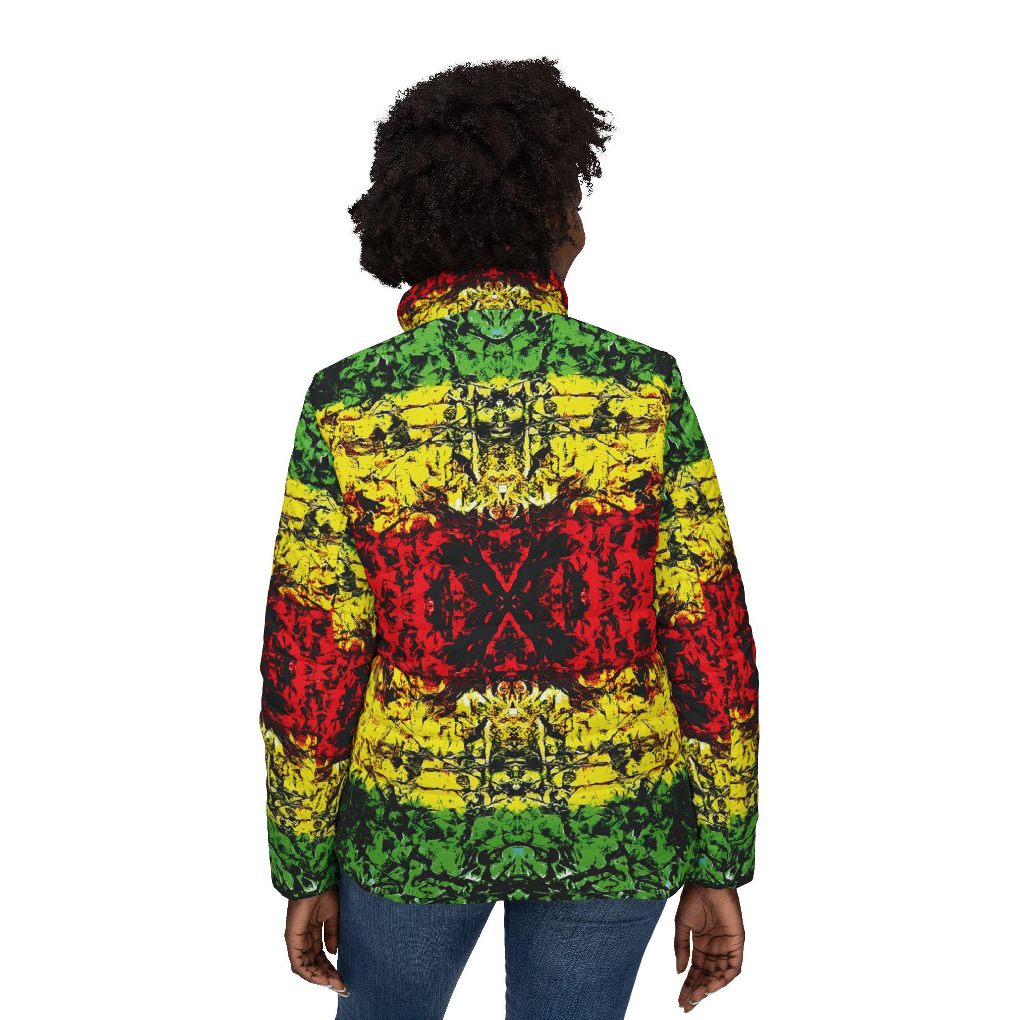 Reggae Stripe - Womens Puffer Jacket