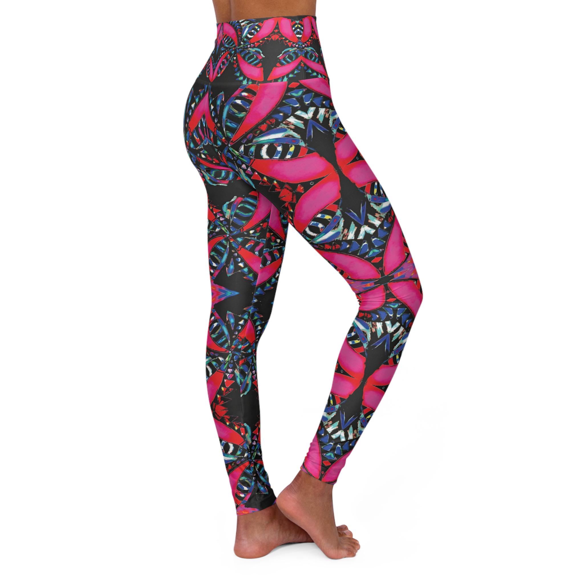 Pink on Black - Yoga Pants
