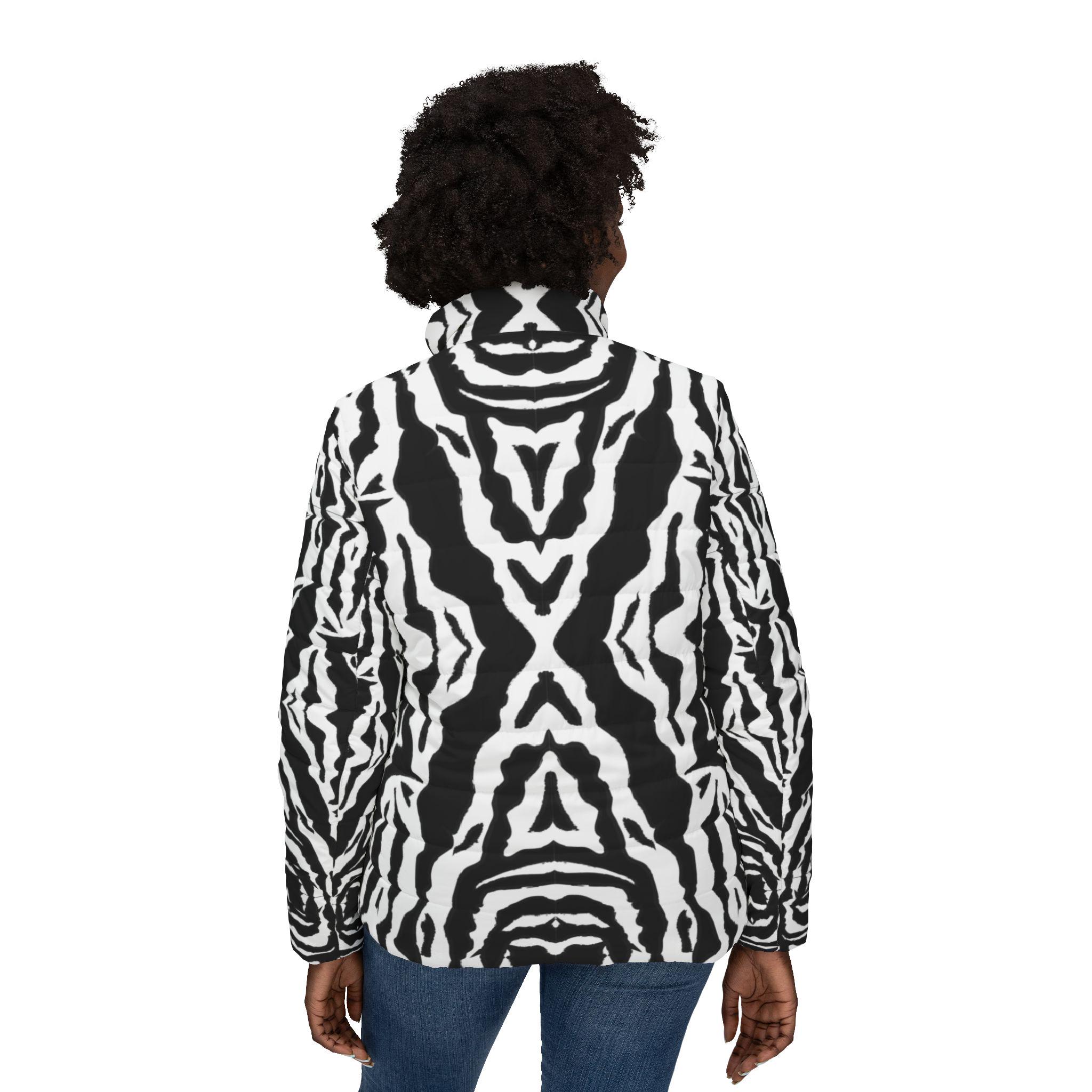 Zebra Confusion - Womens Puffer Jacket