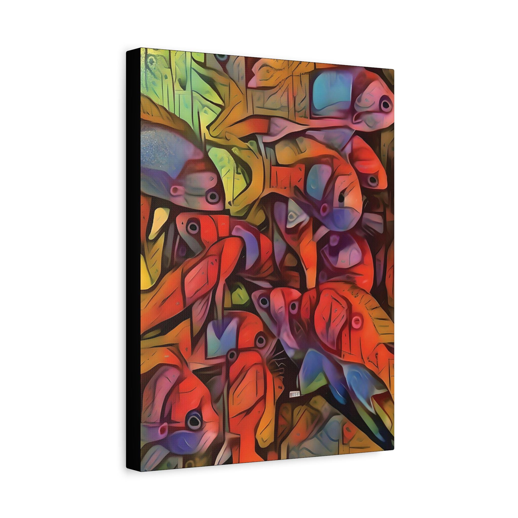 Square Backs Left - Canvas Wall Art