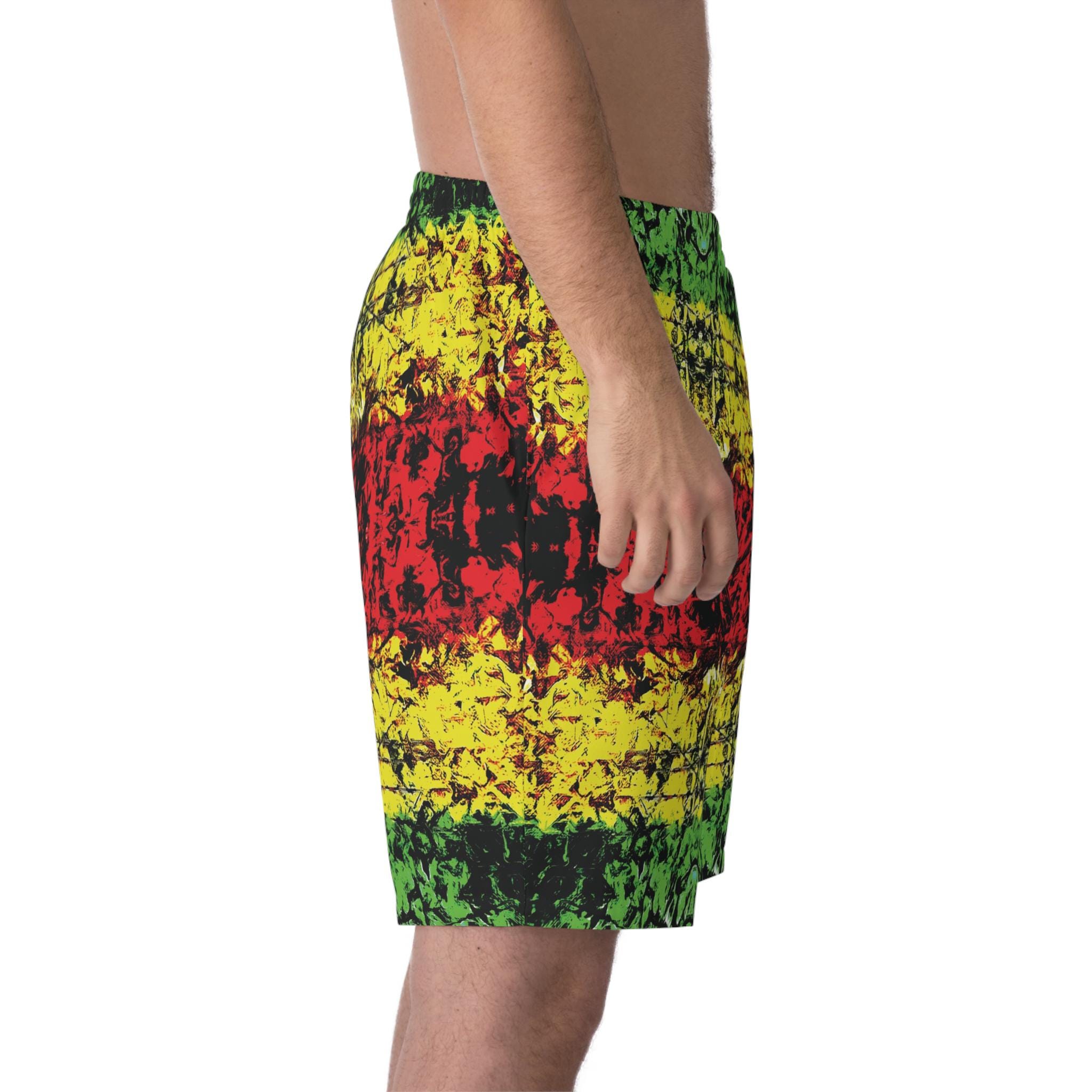 Men's Elastic Beach Shorts (AOP)