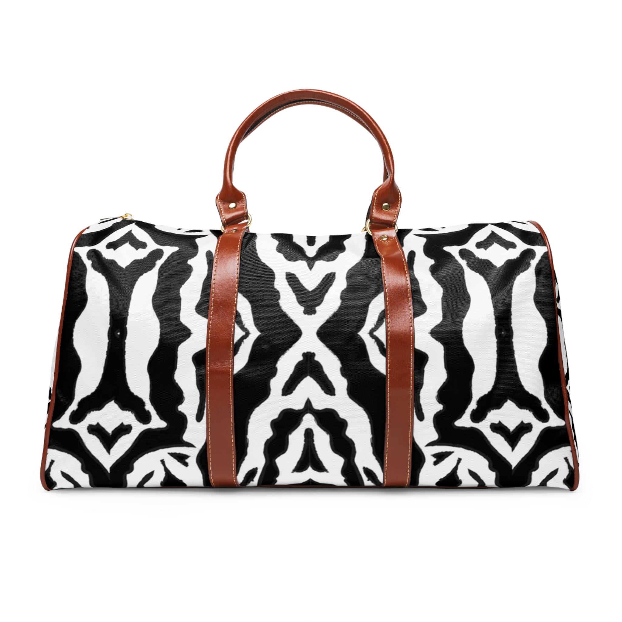 Unique Zebra Stripe Waterproof Travel Bag | Bold Animal Print