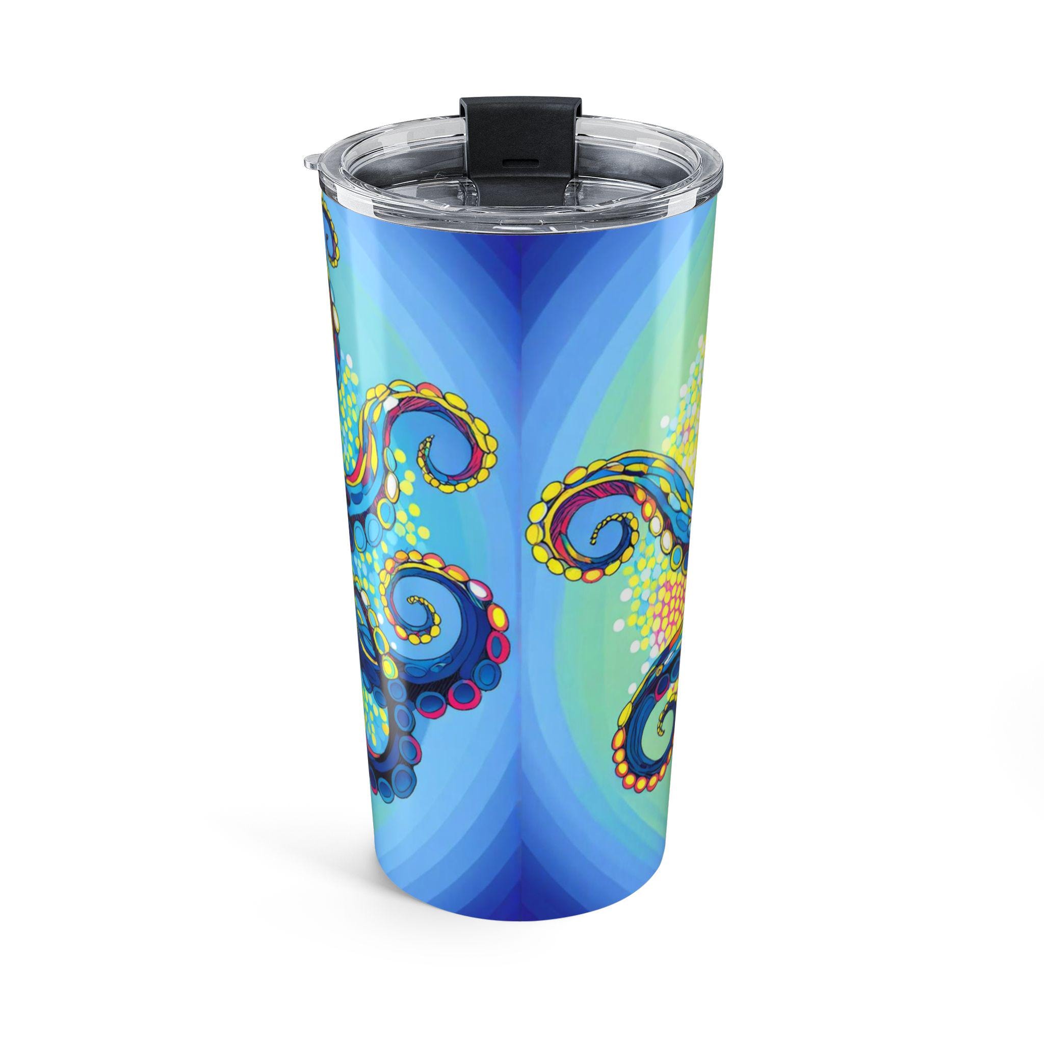 20oz Octopus Tumbler — Colorful Marine Travel Cup