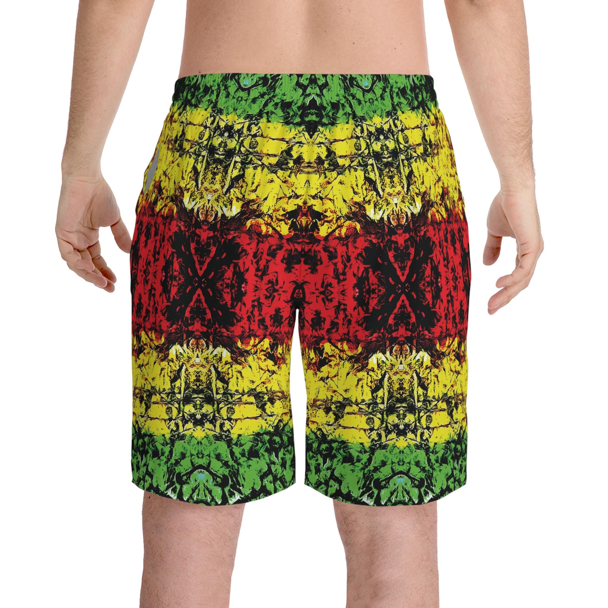 Men's Elastic Beach Shorts (AOP)
