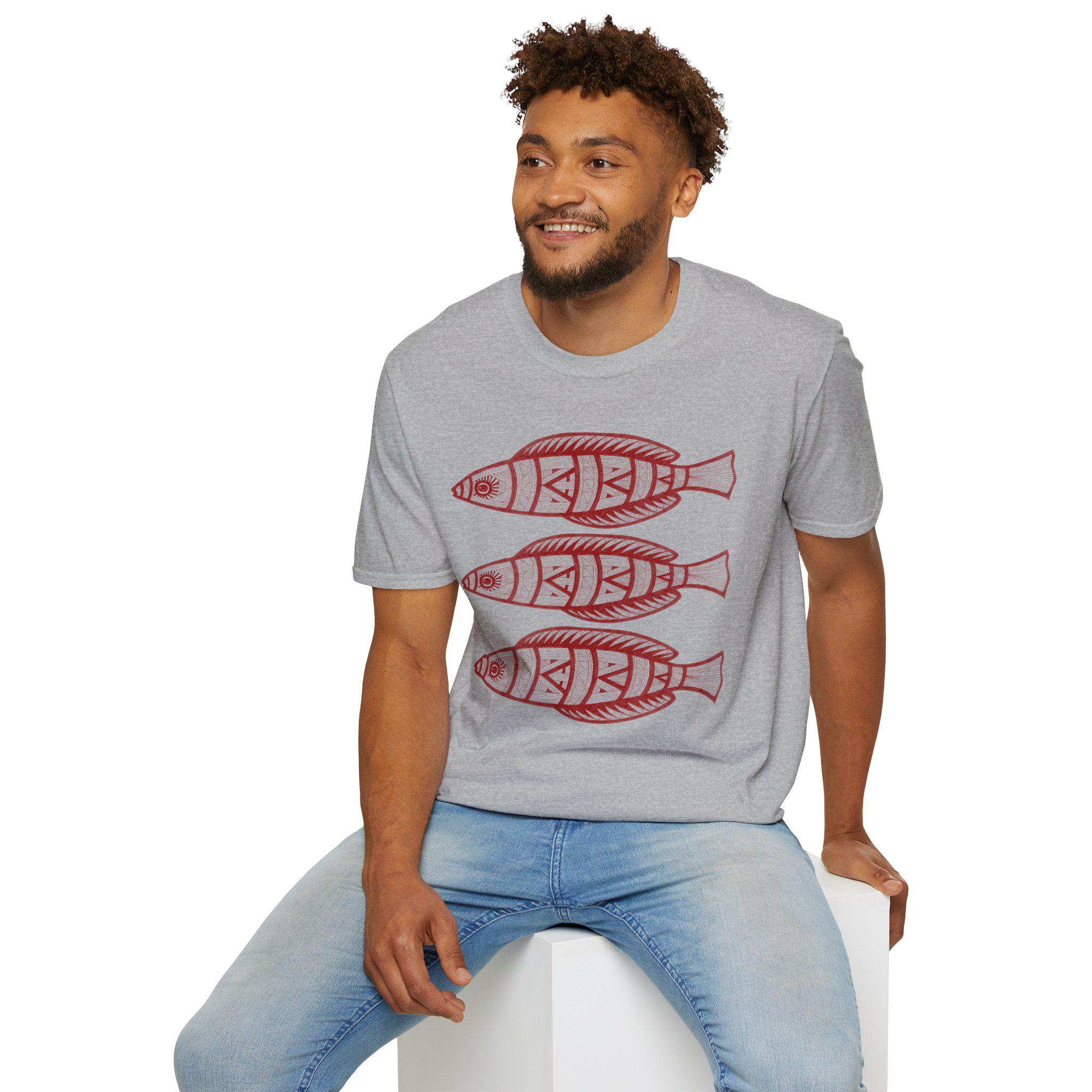Tribal Fish Trio T-Shirt | Nautical Fisherman Design
