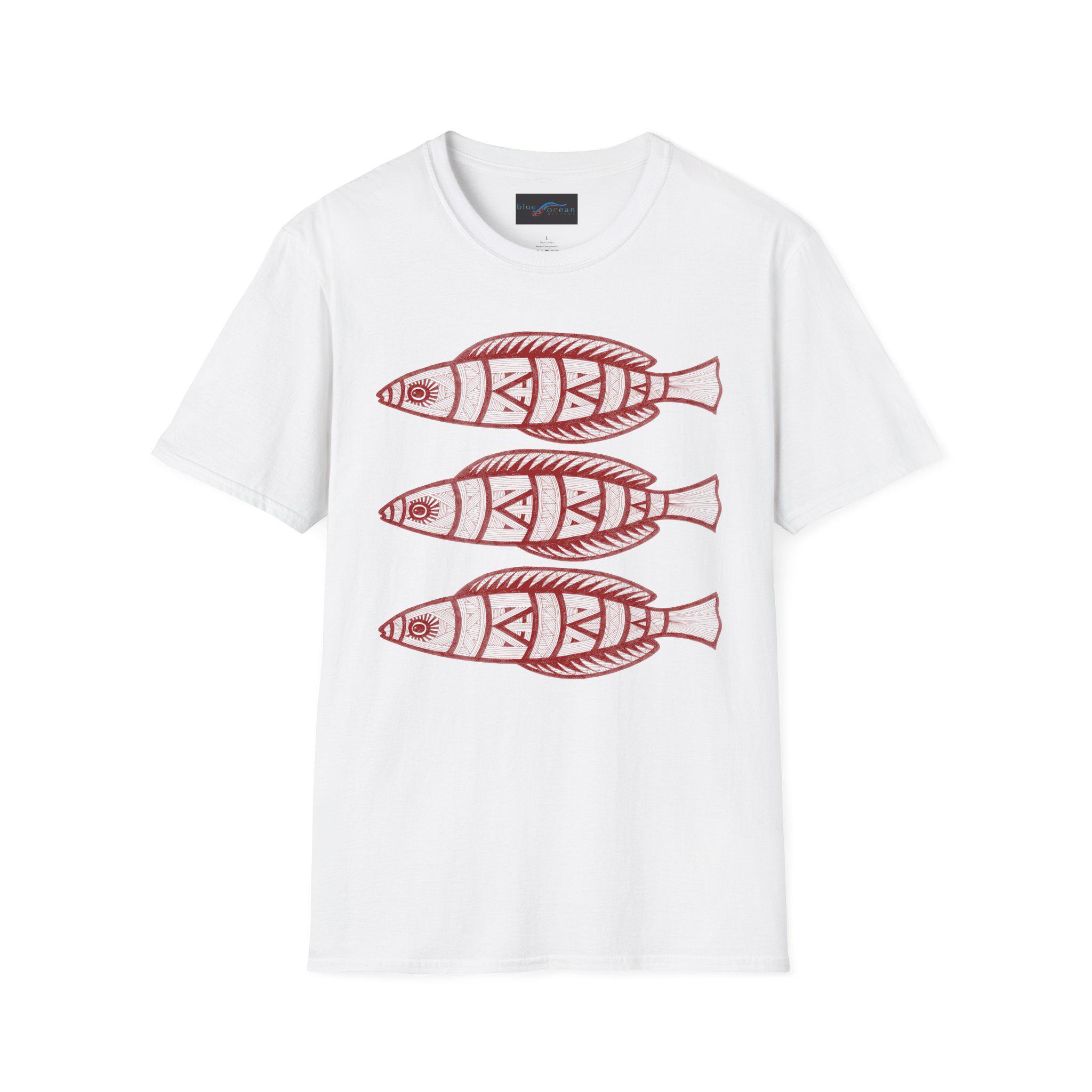 Tribal Fish Trio T-Shirt | Nautical Fisherman Design