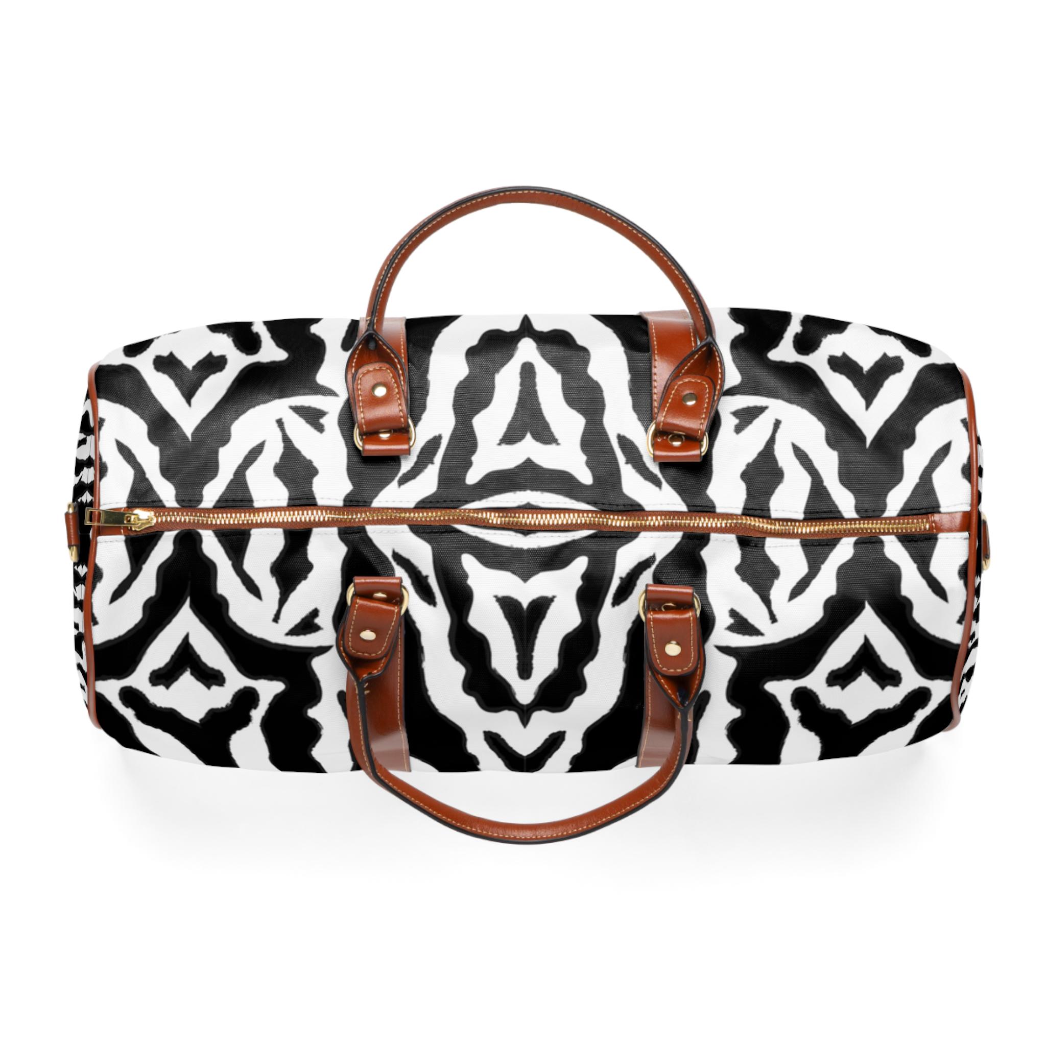 Unique Zebra Stripe Waterproof Travel Bag | Bold Animal Print