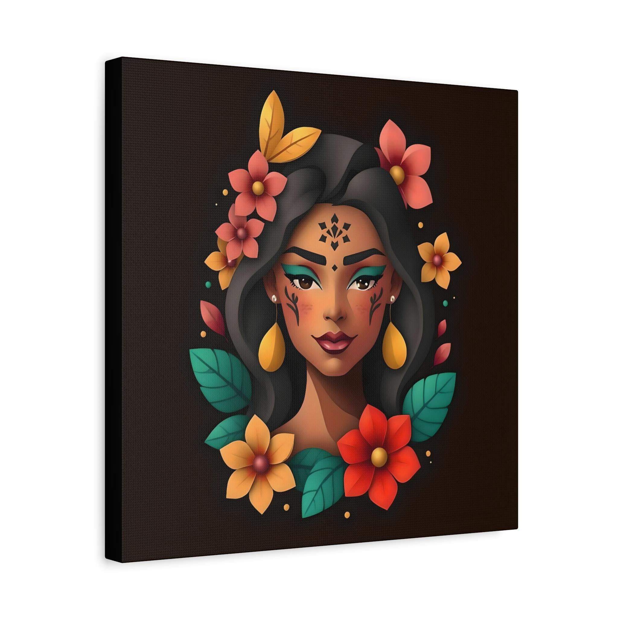 Lady on Black B - Canvas Wall Art