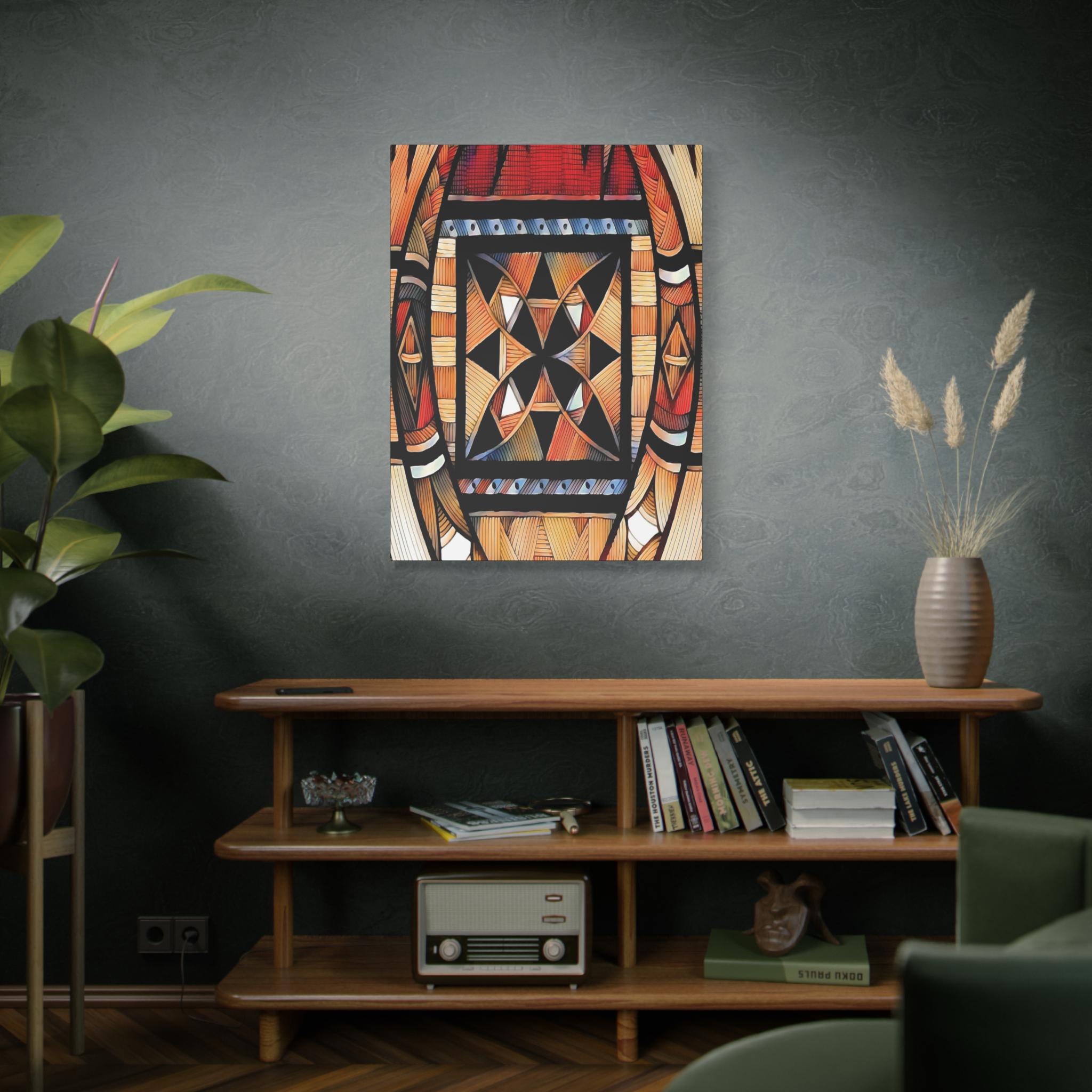 Tapa Trees - Canvas Wall Art
