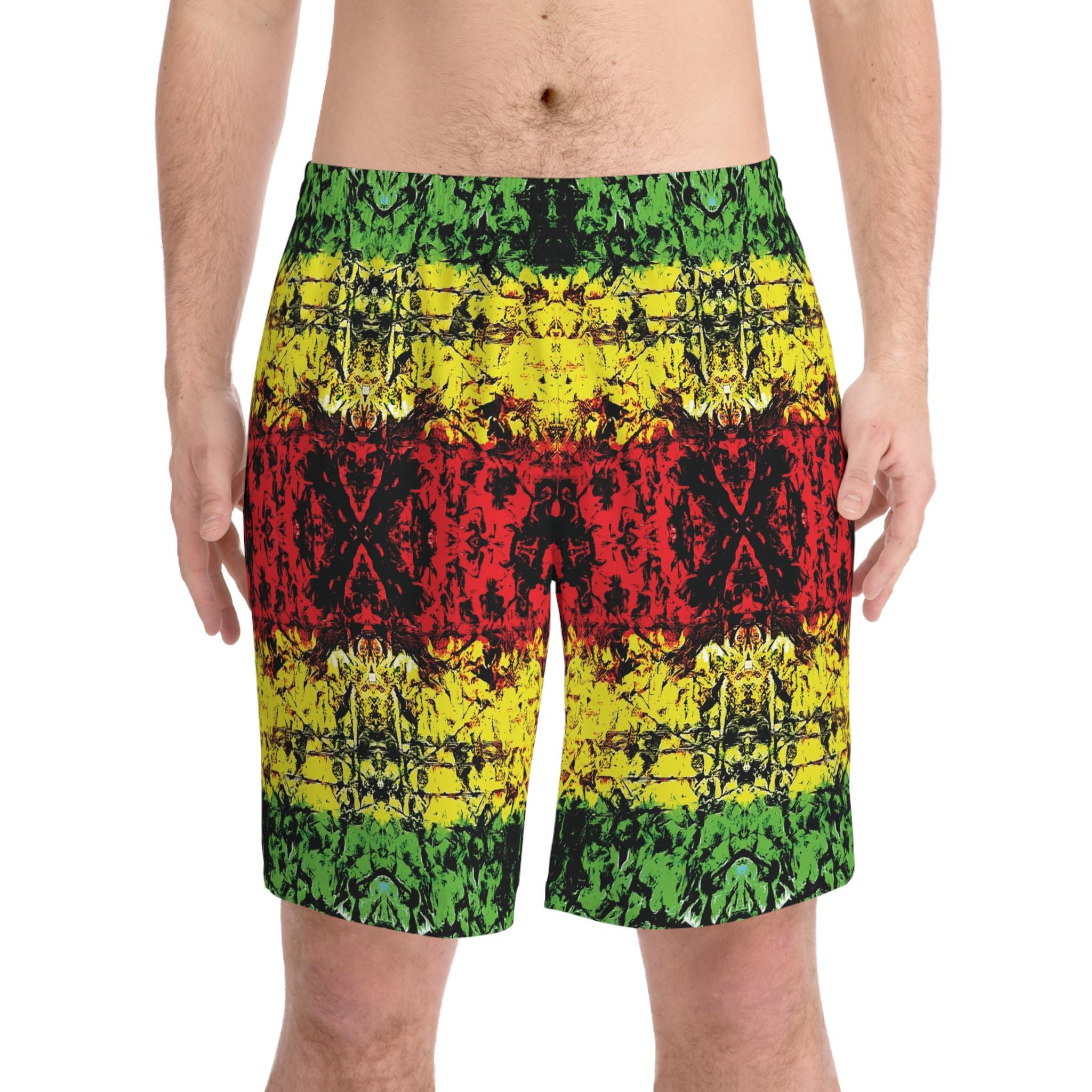 Men's Elastic Beach Shorts (AOP)