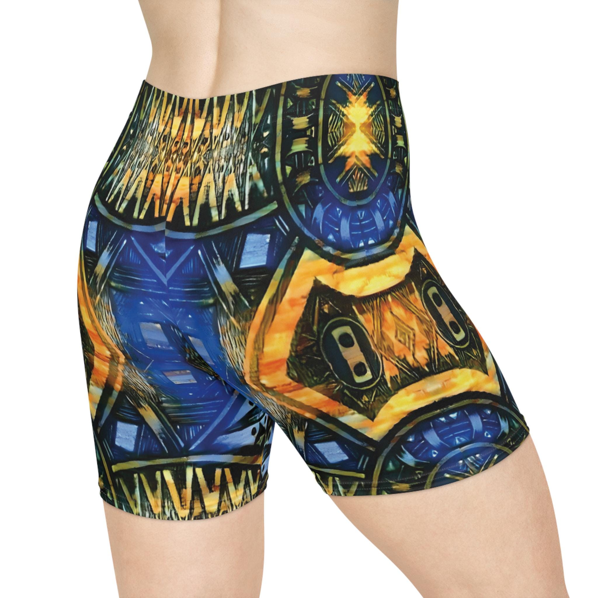 Blue Shield - Womens Biker Shorts