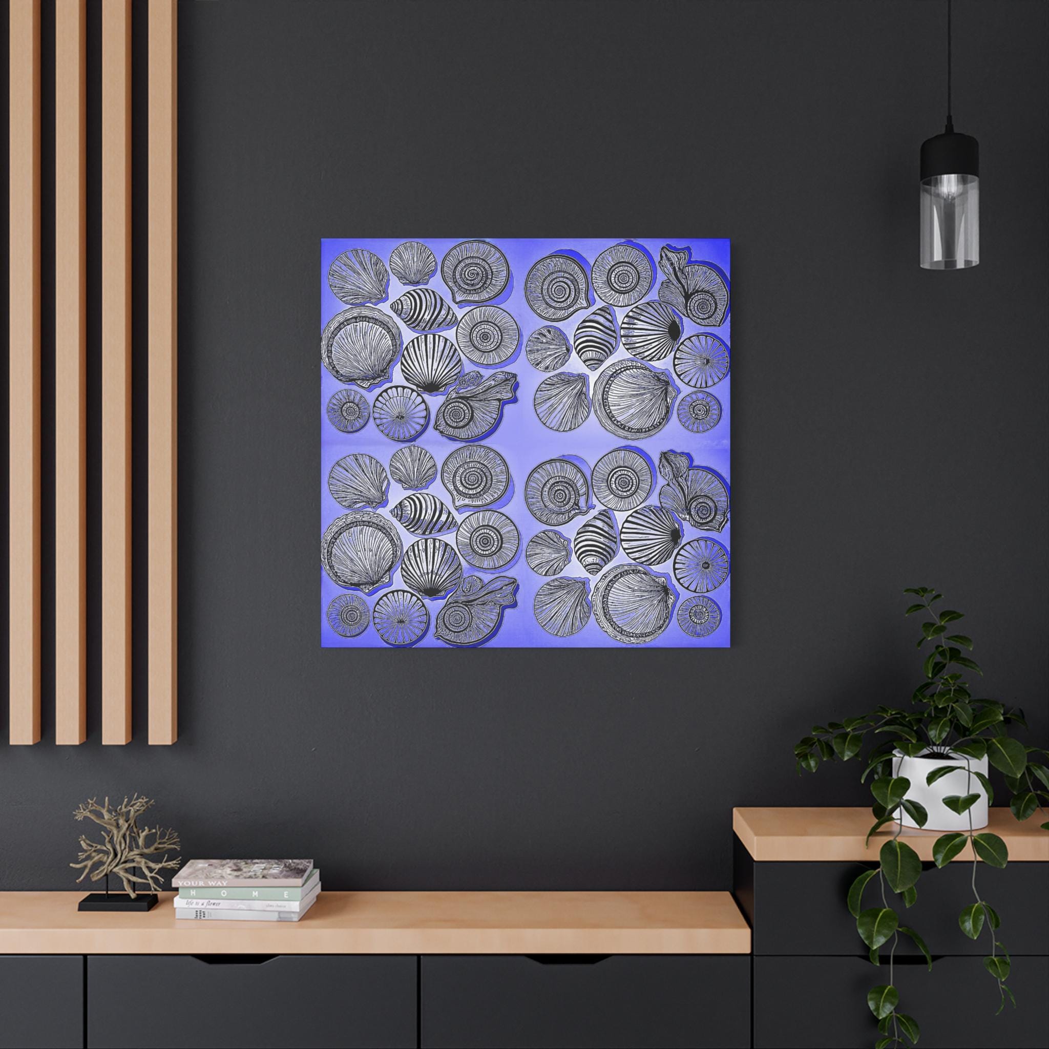 Shells Blue - Canvas Wall Art
