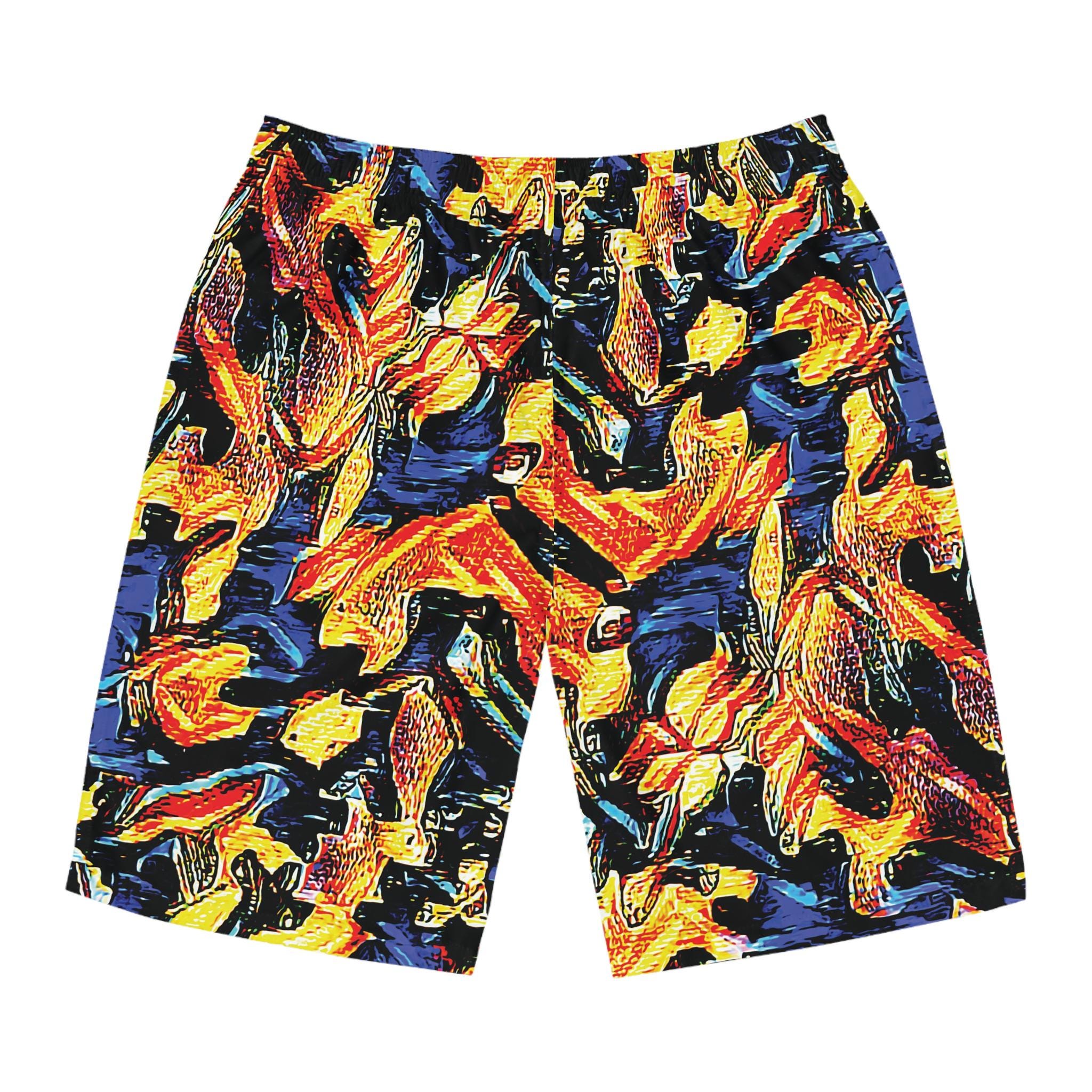 Gold on Blue - Board Shorts