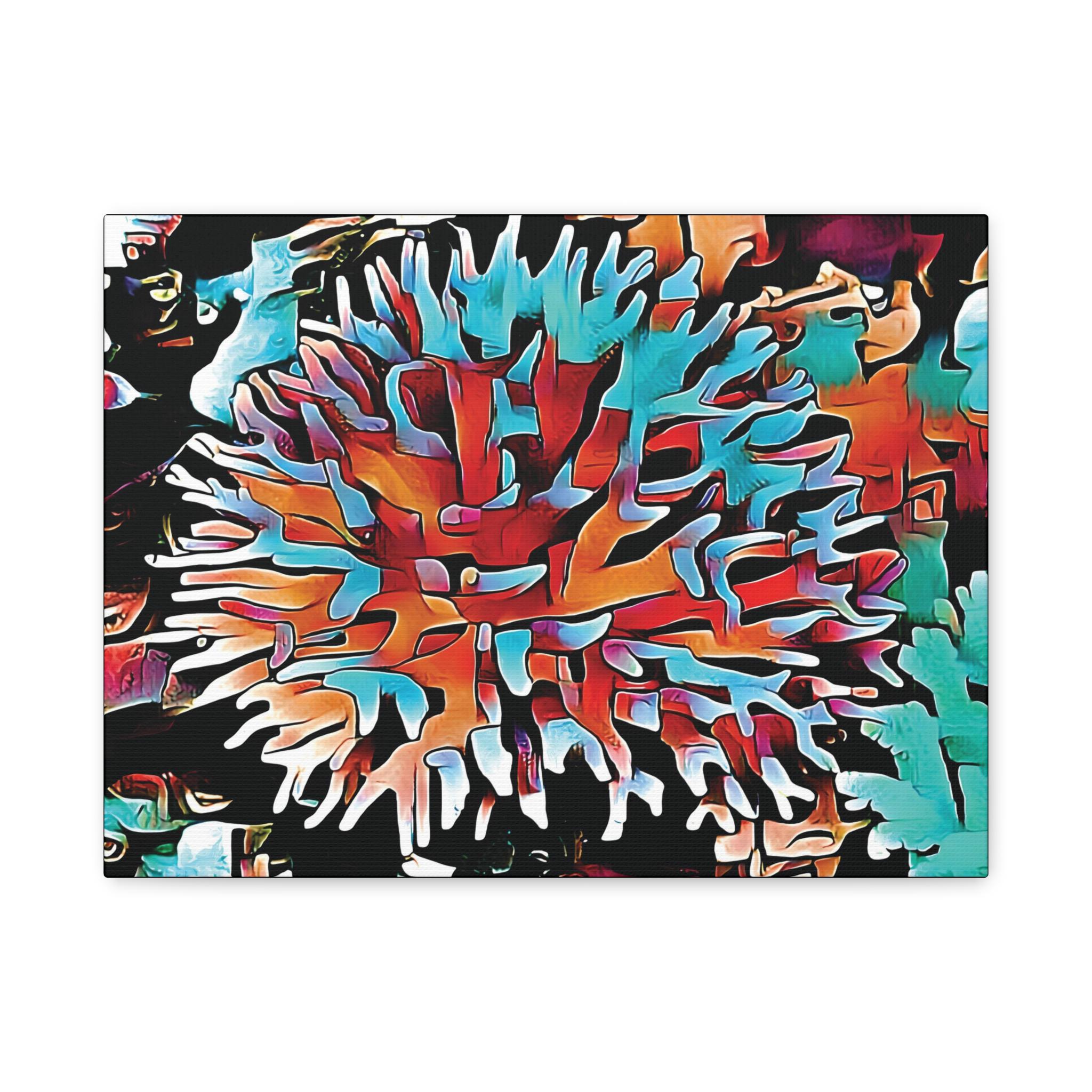 Aqua Spike - Canvas Wall Art
